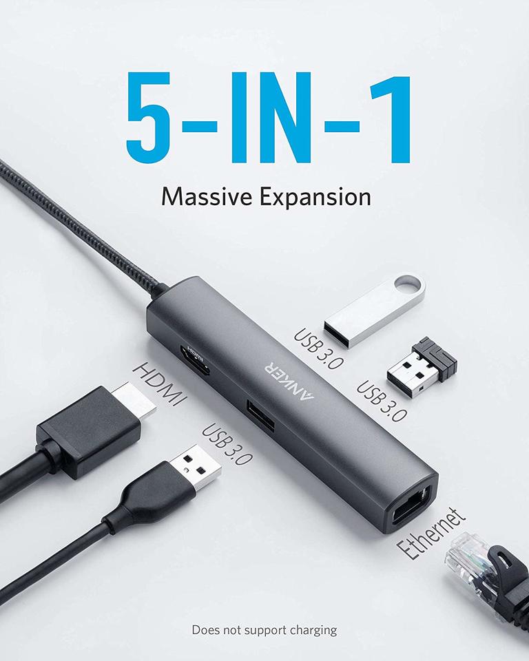 Anker 533 USB-C Hub (5-in-1, Slim) - Image 2