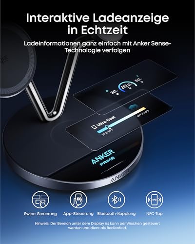 Anker Prime Kabellose Ladestation (3-in-1 St?nder) + Prime Ladeger?t (160W, 3 Ports, GaNPrime?? - Image 3