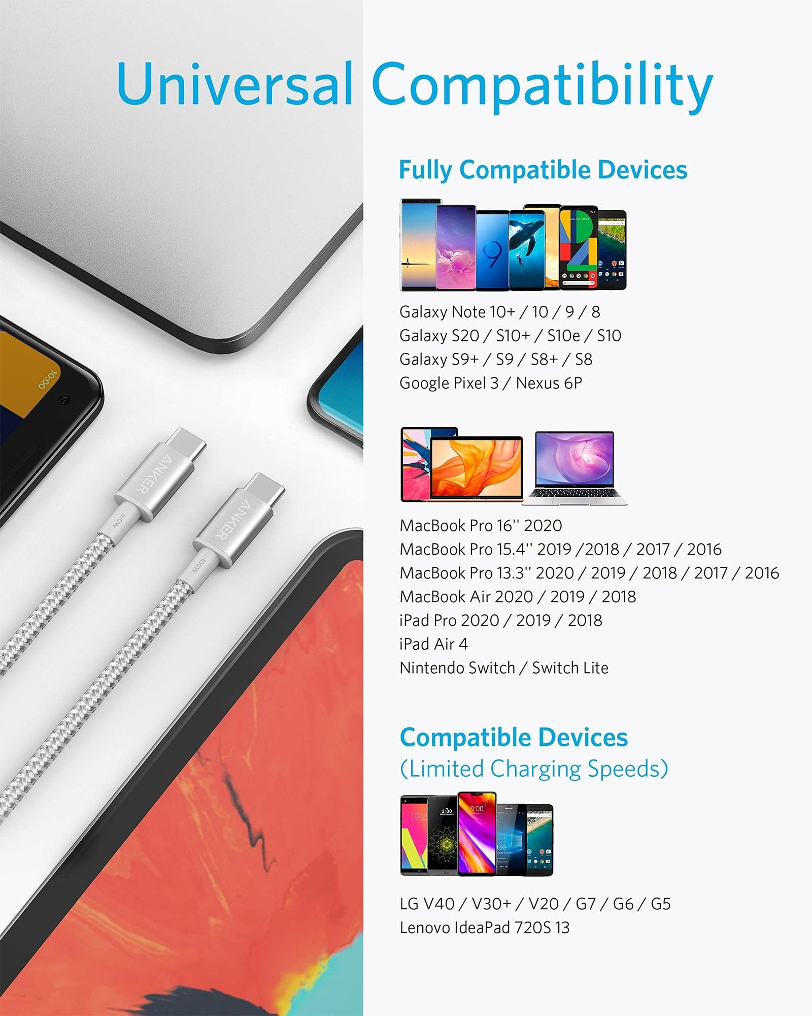Anker New Nylon USB-C to USB-C 100W Cable (10 ft) - Image 11