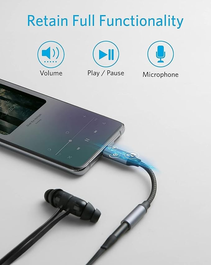 Anker Adaptateur USB-C Audio (3,5 mm, cable tress??) - Image 3