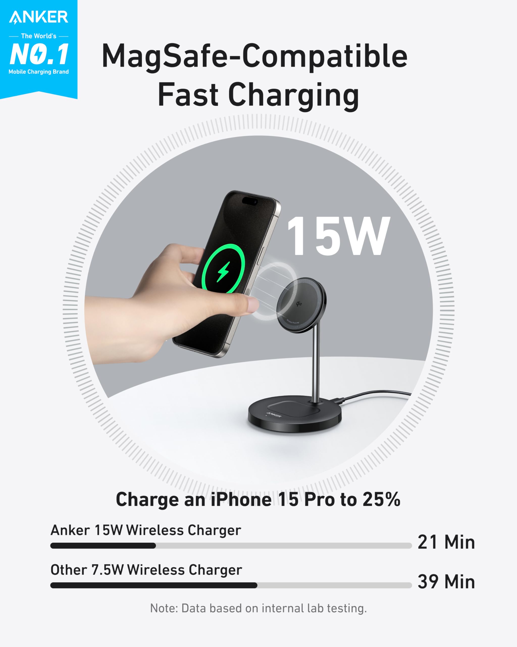 Anker Refurbished MagGo Wireless Charger (2-in-1, Stand) - Image 9