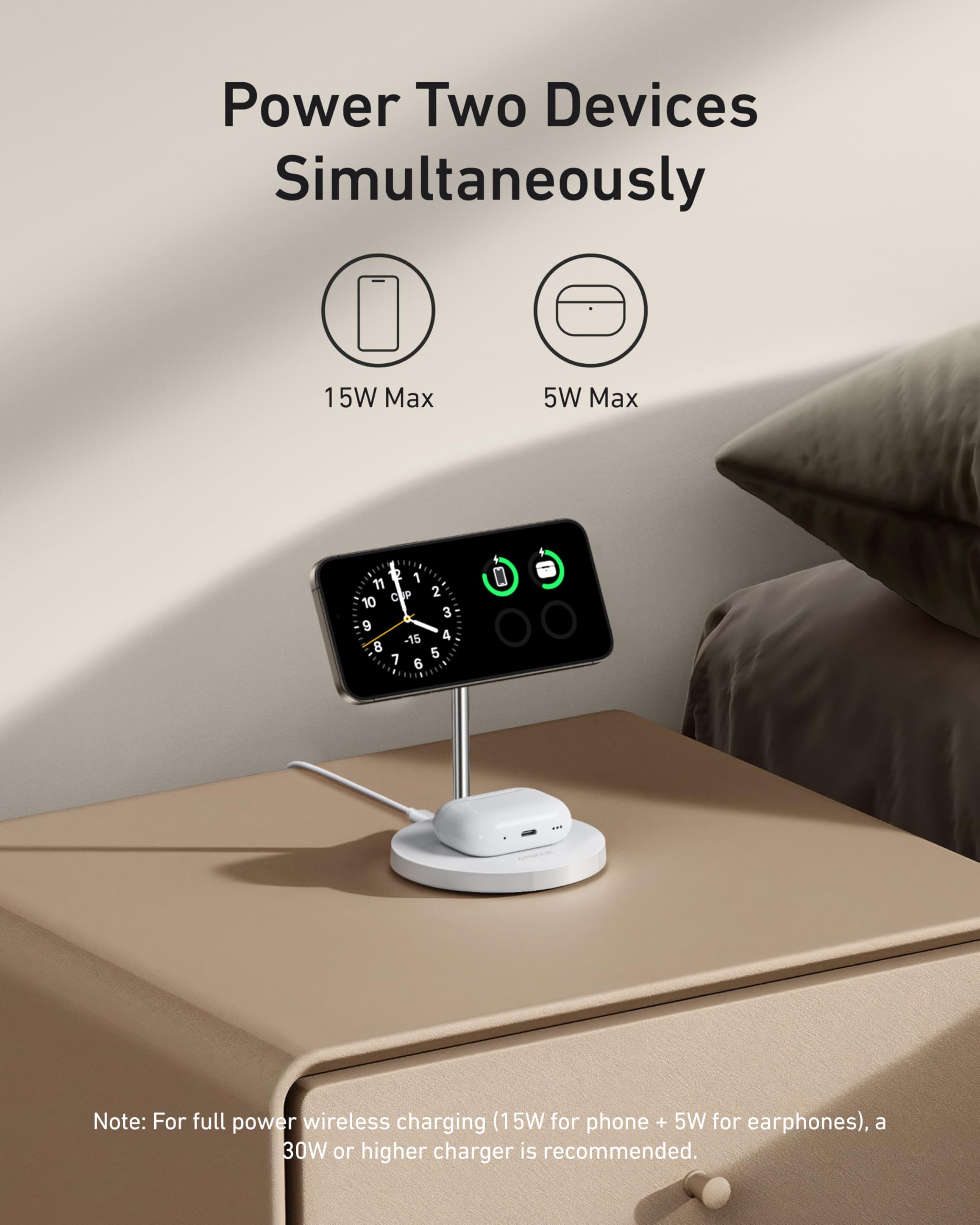 Anker Refurbished MagGo Wireless Charger (2-in-1, Stand) - Image 3