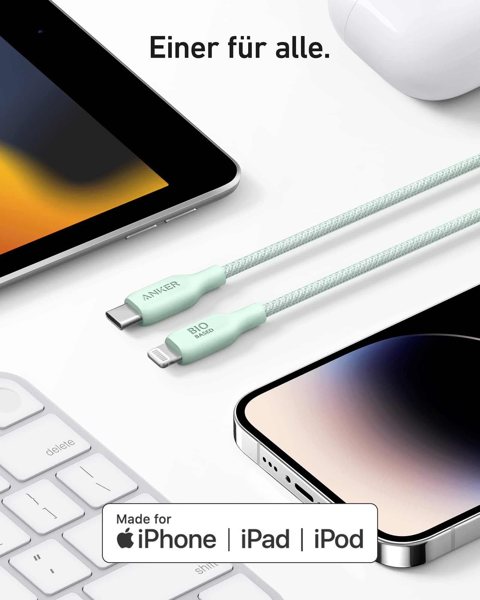 Anker 541 USB-C to Lightning Cable (3 ft / 6ft Bio-Nylon) - Image 13