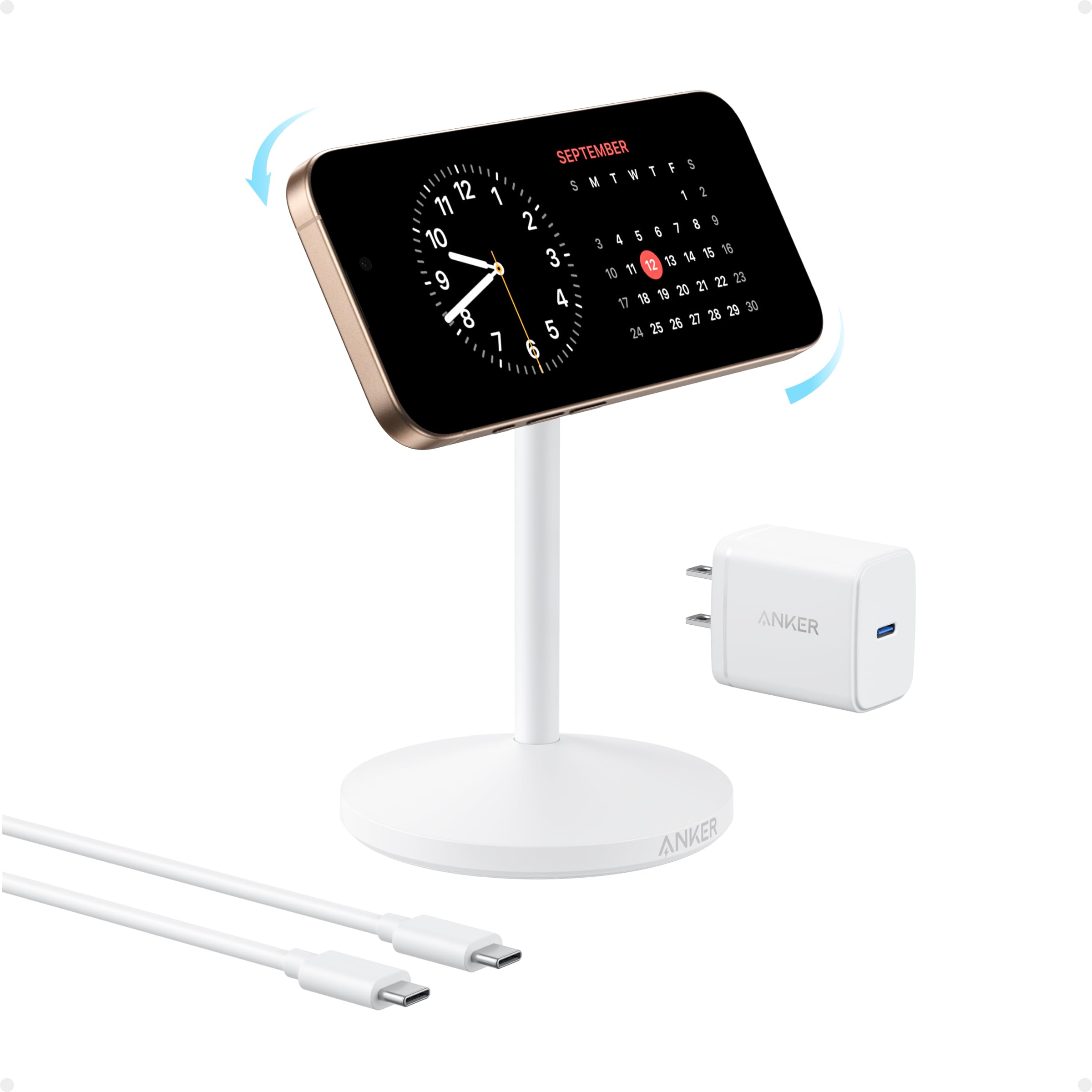 Anker MagGo Wireless Charger (Stand) with Adapter and Cable BOA - Image 7