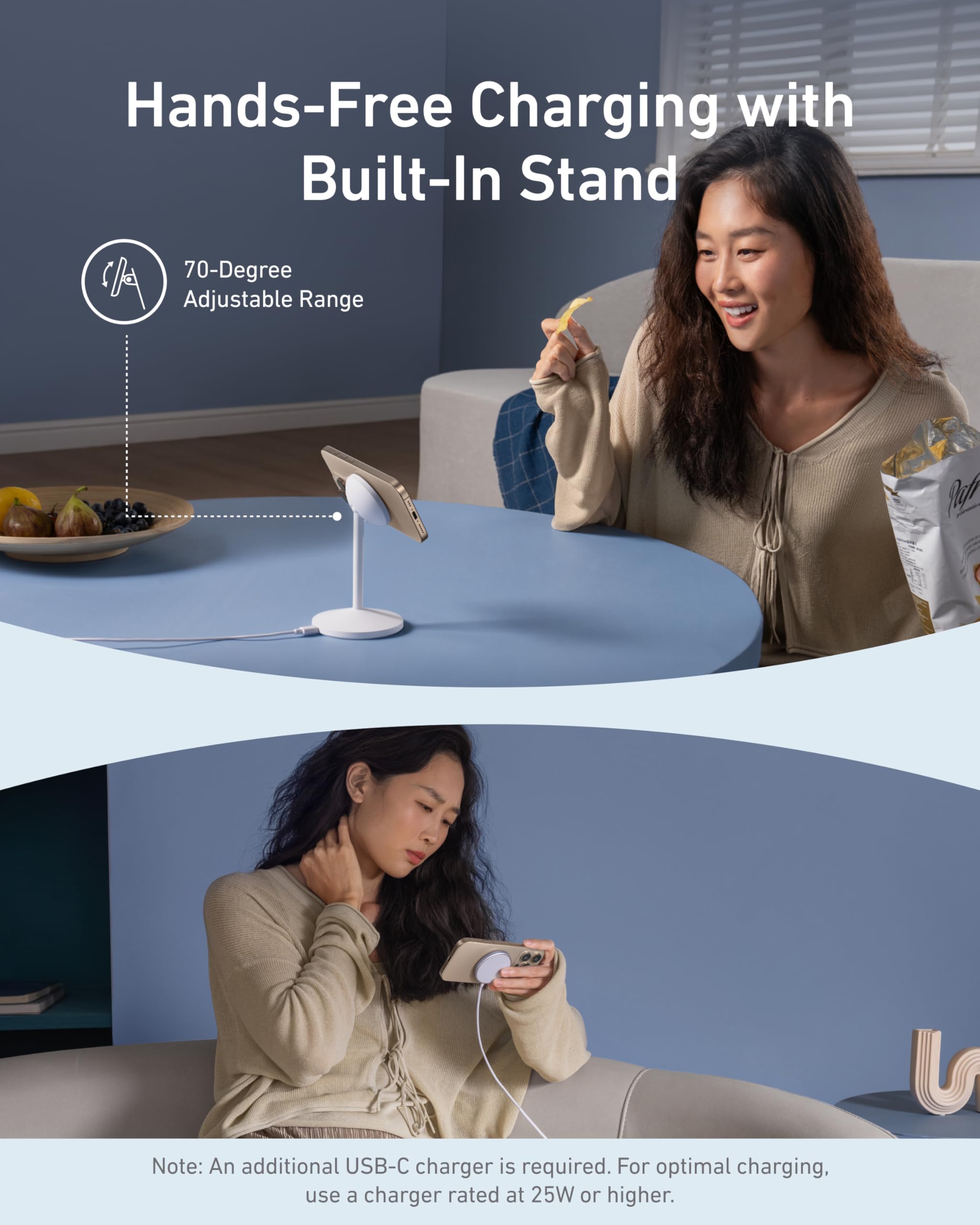 Anker MagGo Wireless Charger (Stand) with Adapter and Cable BOA - Image 10
