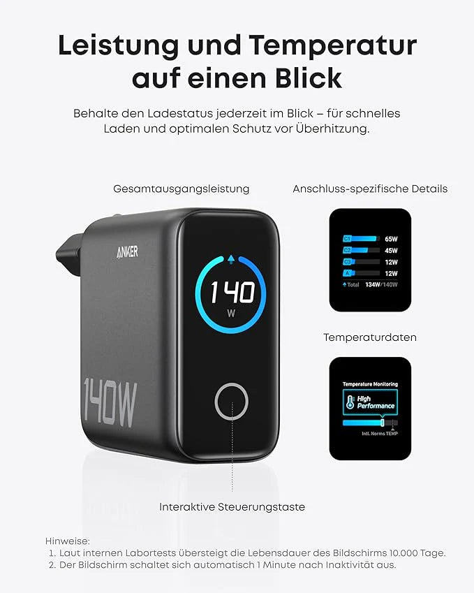 Anker Prime Kabellose Ladestation (3-in-1 St?nder)+ Ladeger?t (140W, 4-Port, PD 3.1) mit USB-C Kabel - Image 12
