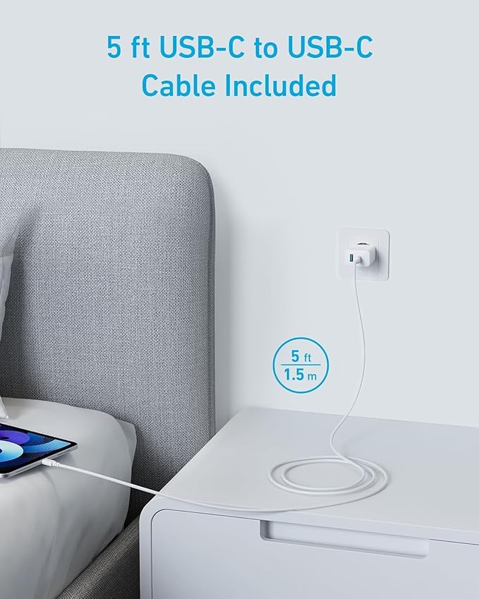 Anker Chargeur 20 W (iPhone/iPad, USB-C, cable 1,5 m) - Image 27