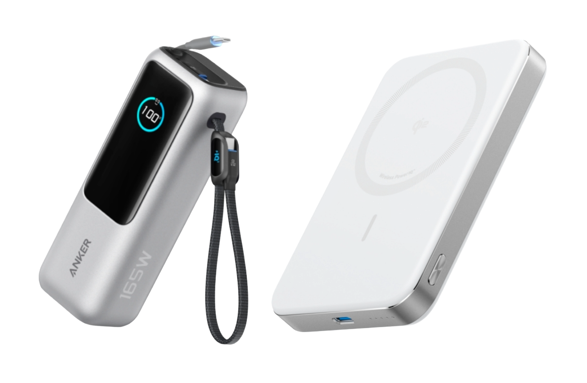 Anker Powerbank (25K, 165W, Integriertes + einziehbares Kabel) + MagGo Powerbank (10000mAh, Slim)
