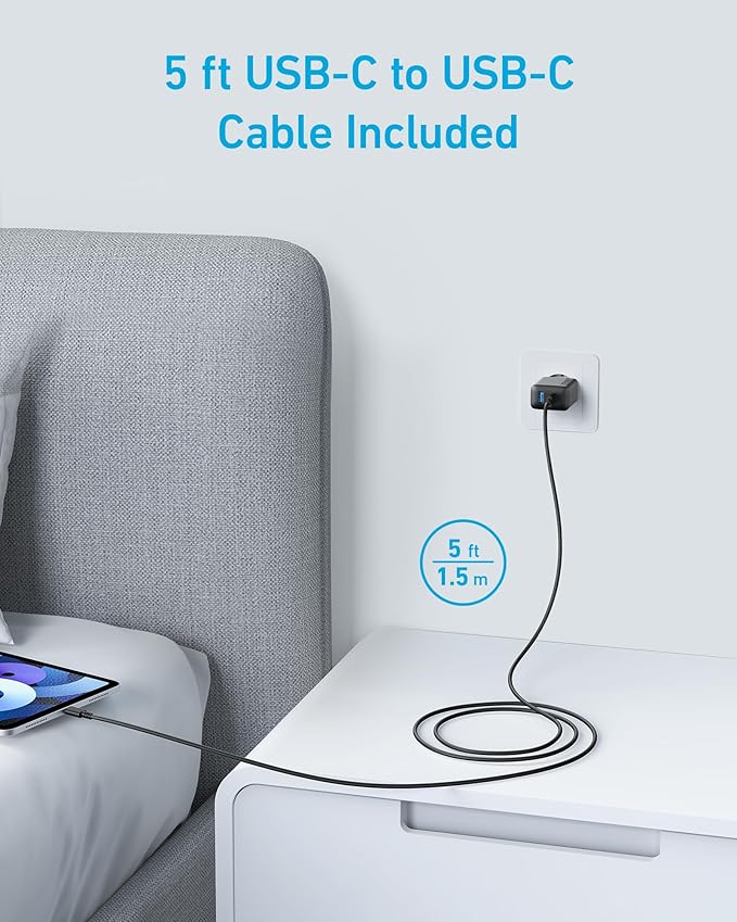 Anker Chargeur 20 W (iPhone/iPad, USB-C, cable 1,5 m) - Image 3