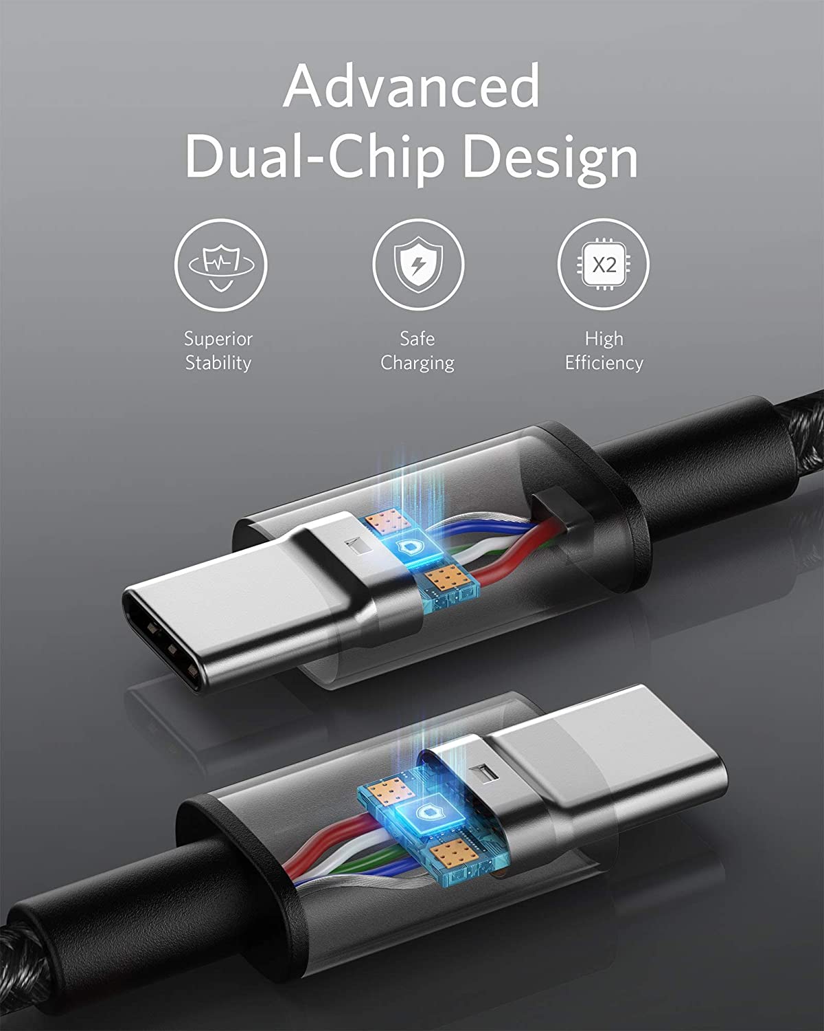 Anker New Nylon USB-C to USB-C 100W Cable (10 ft) - Image 3
