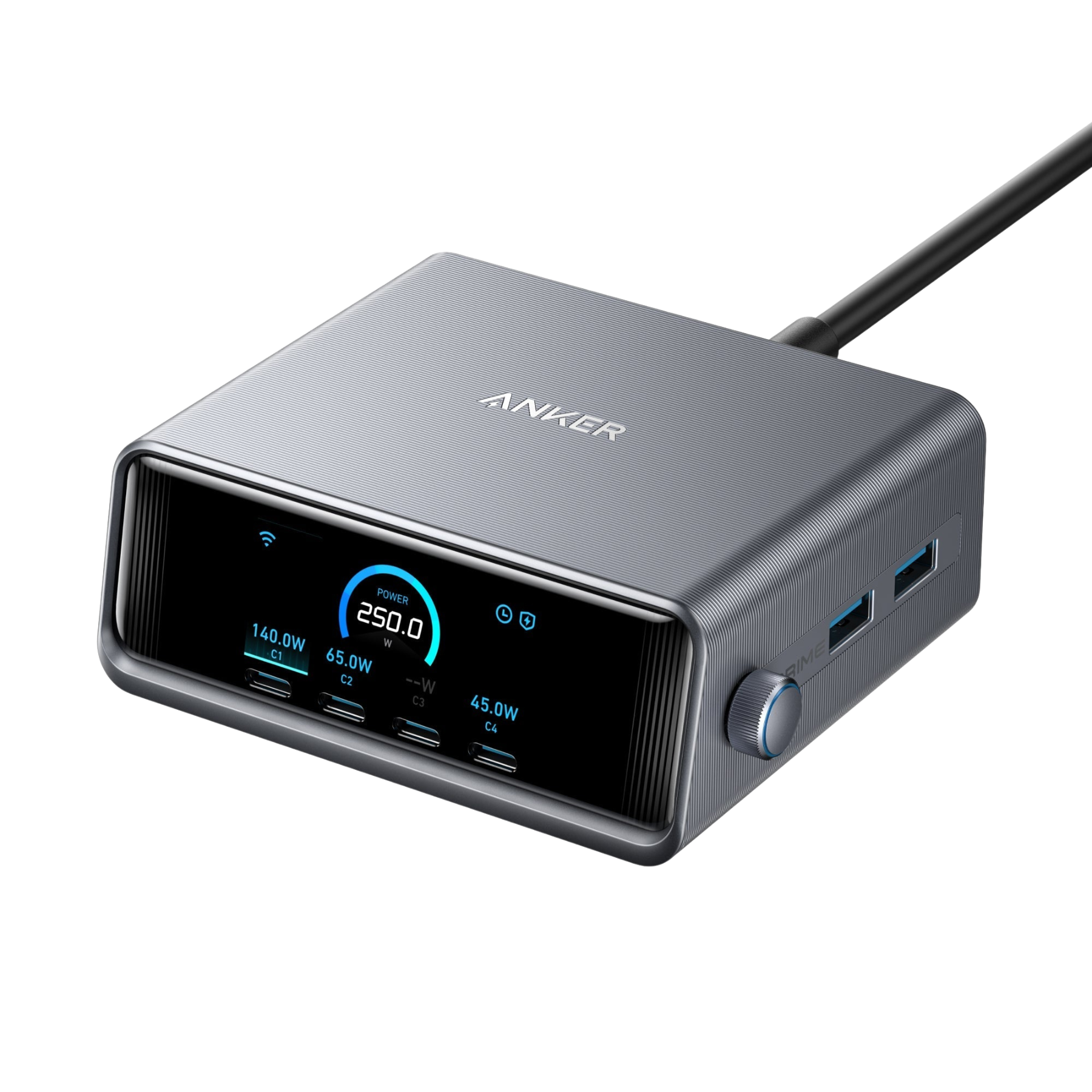 Anker Prime Charger (250W, 6 Ports, Control Dial)