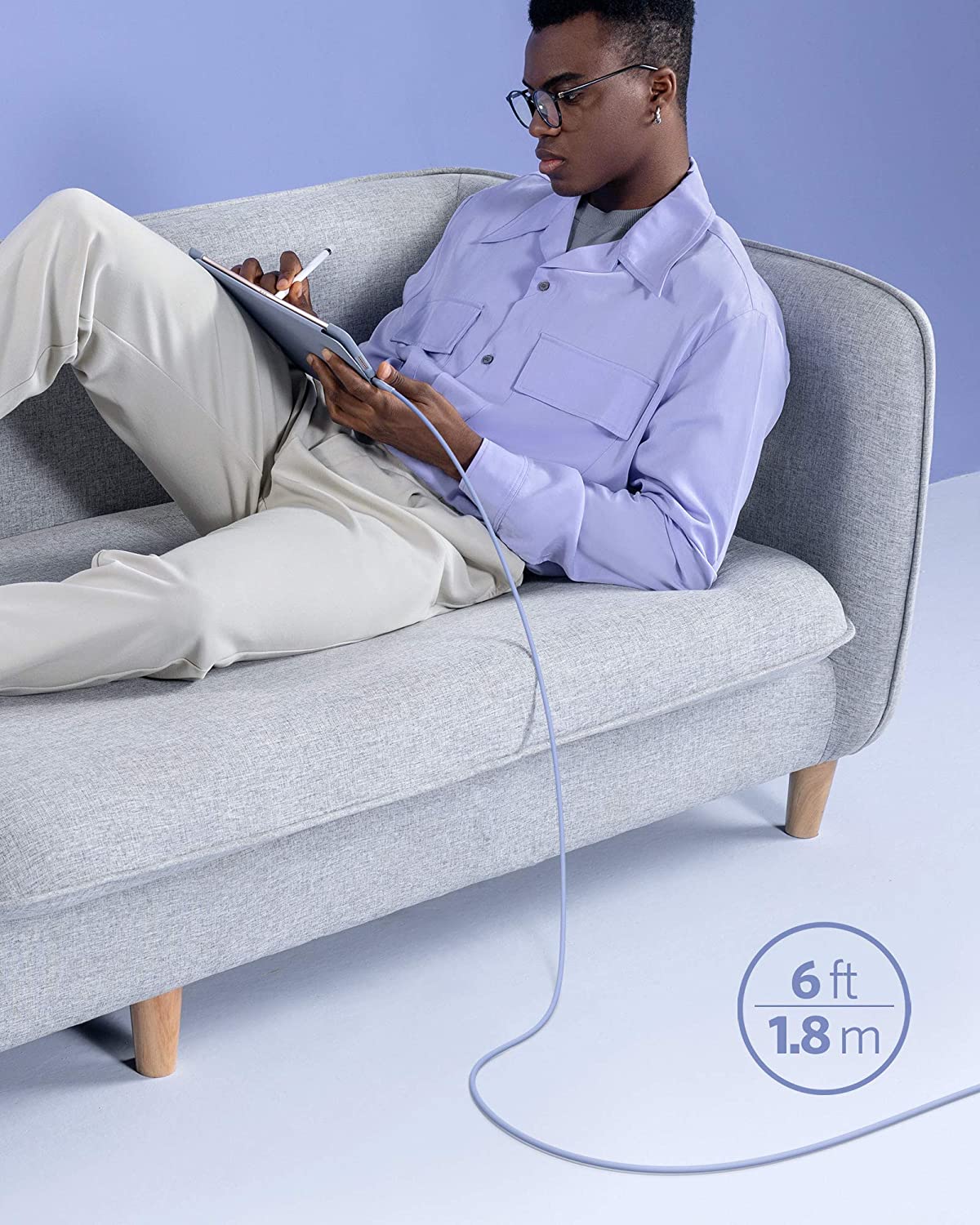 Anker 641 USB-C to Lightning Cable (Flow, 3 ft Silicone) - Image 59