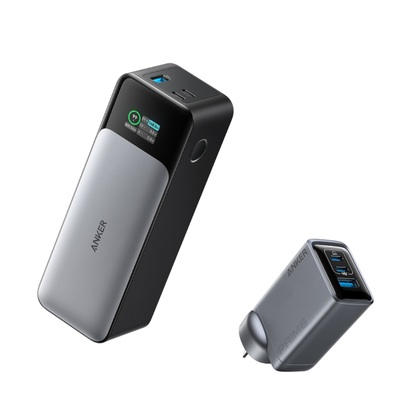 Anker 737 Power Bank (PowerCore 24K) and Prime Charger (100W, 3 Ports, GaN)