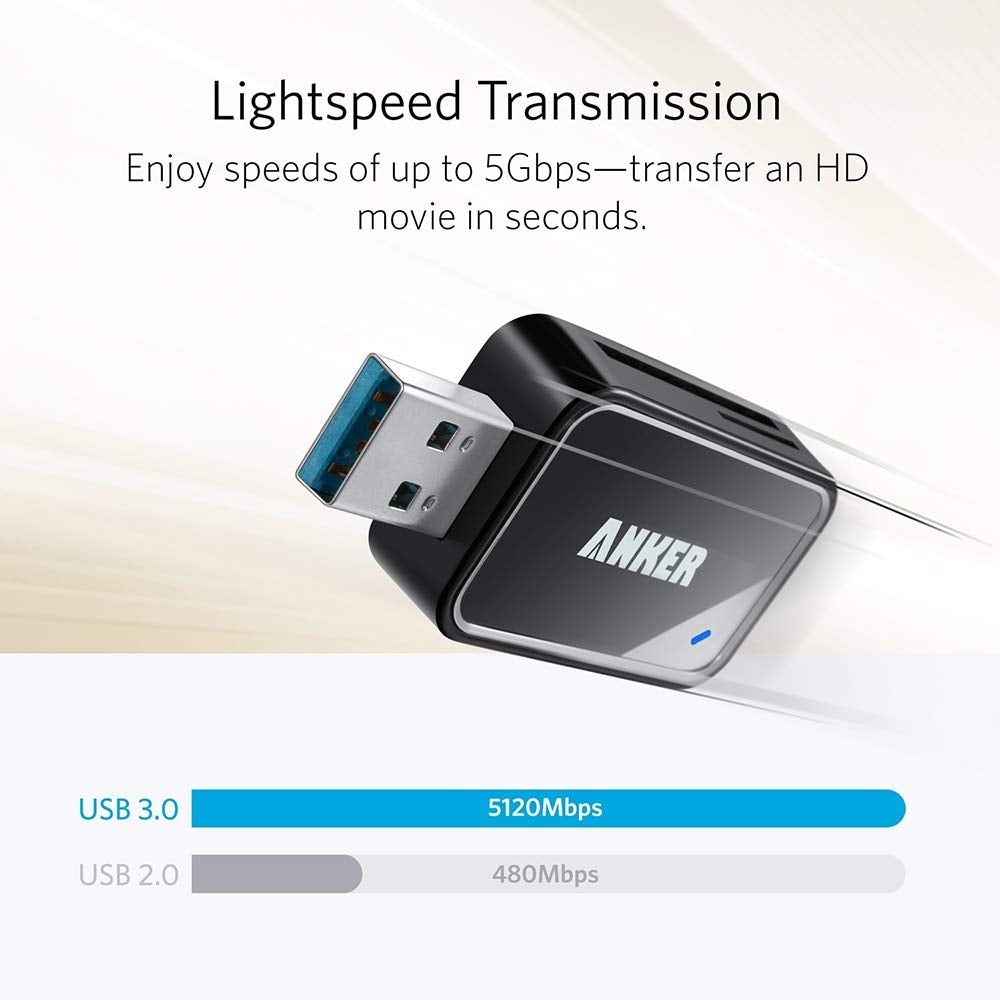 Anker 2-in-1 USB 3.0 Portable Card Reader - Image 3