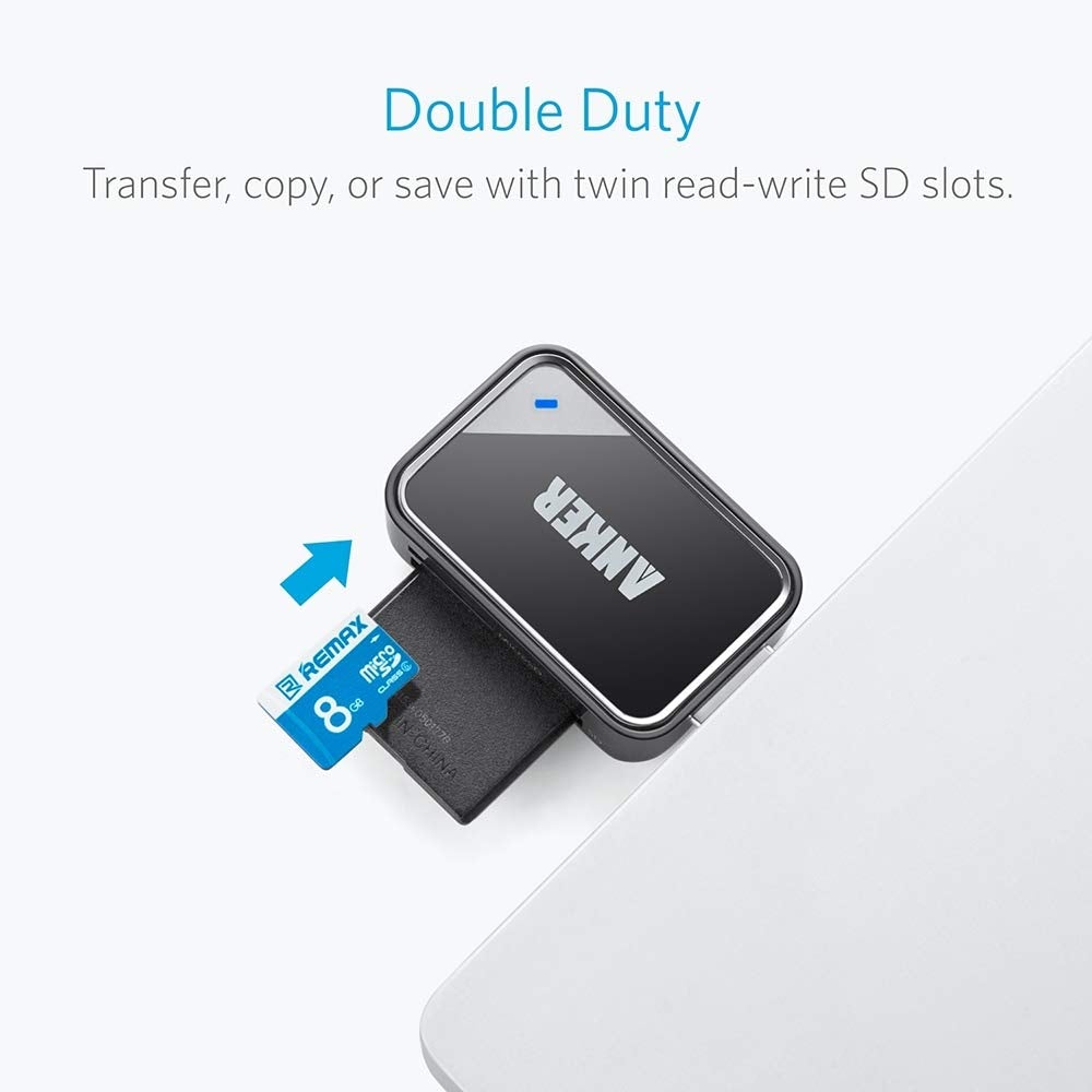 Anker 2-in-1 USB 3.0 Portable Card Reader - Image 2