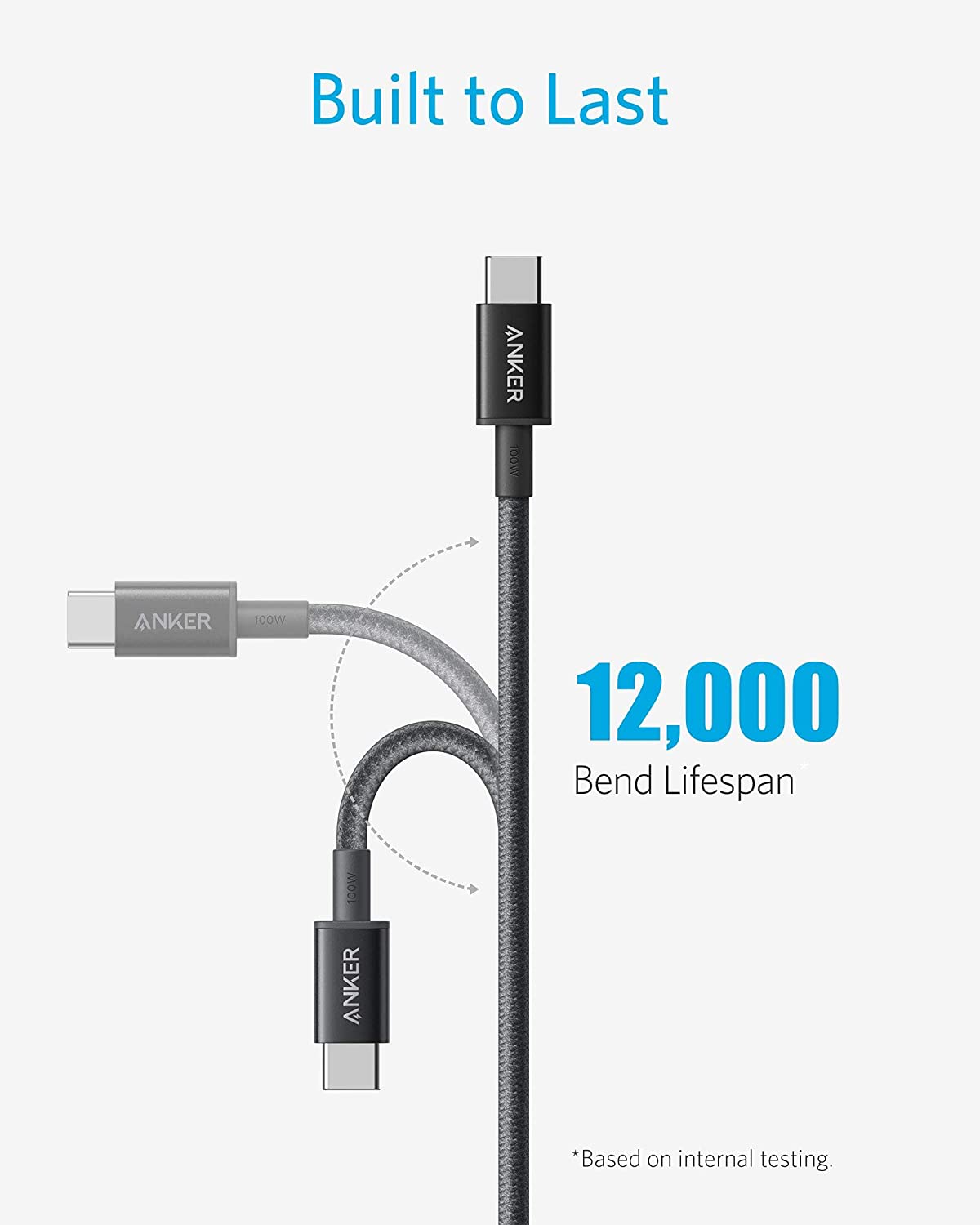 Anker New Nylon USB-C to USB-C 100W Cable (10 ft) - Image 5