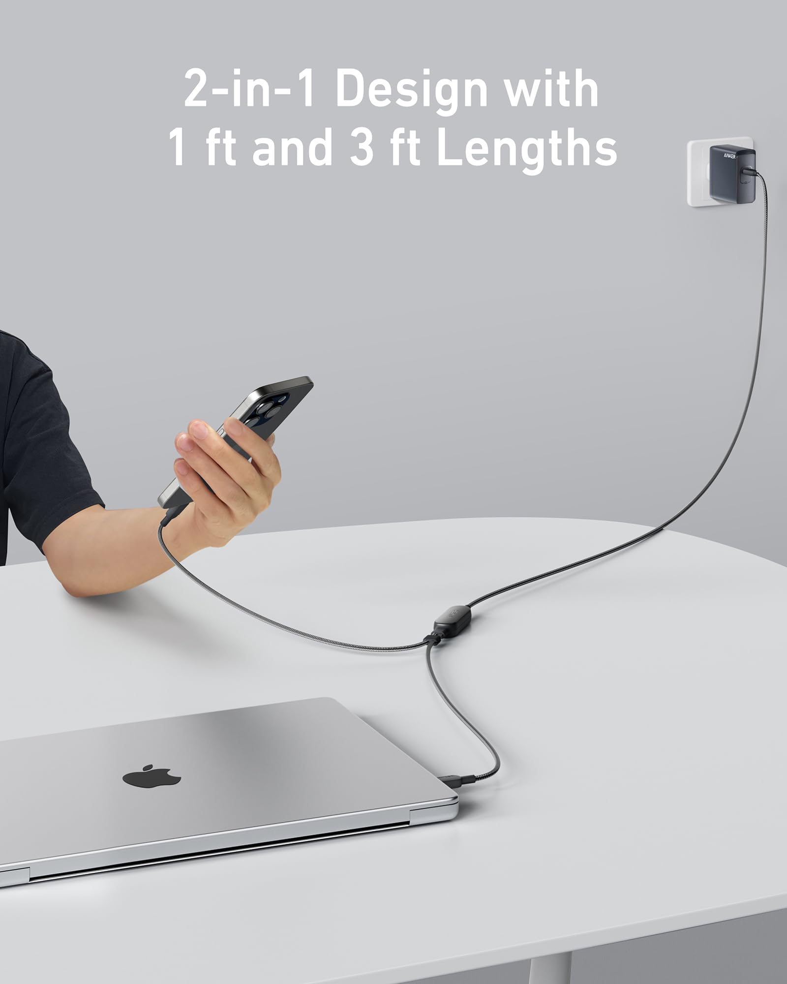 Anker 140W 2-in-1 USB-C to USB-C Cable 2 Pack - Image 4