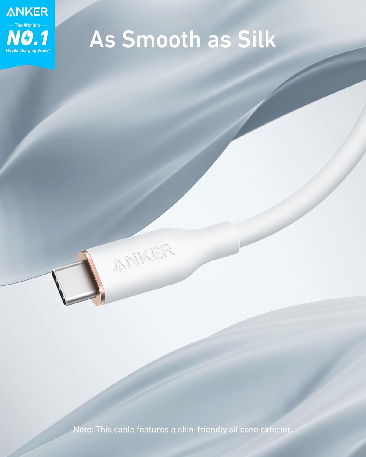 Anker 643 USB-C to USB-C Cable (Flow, Silicone, 240W, 2-Pack, Midnight Black) - Image 8