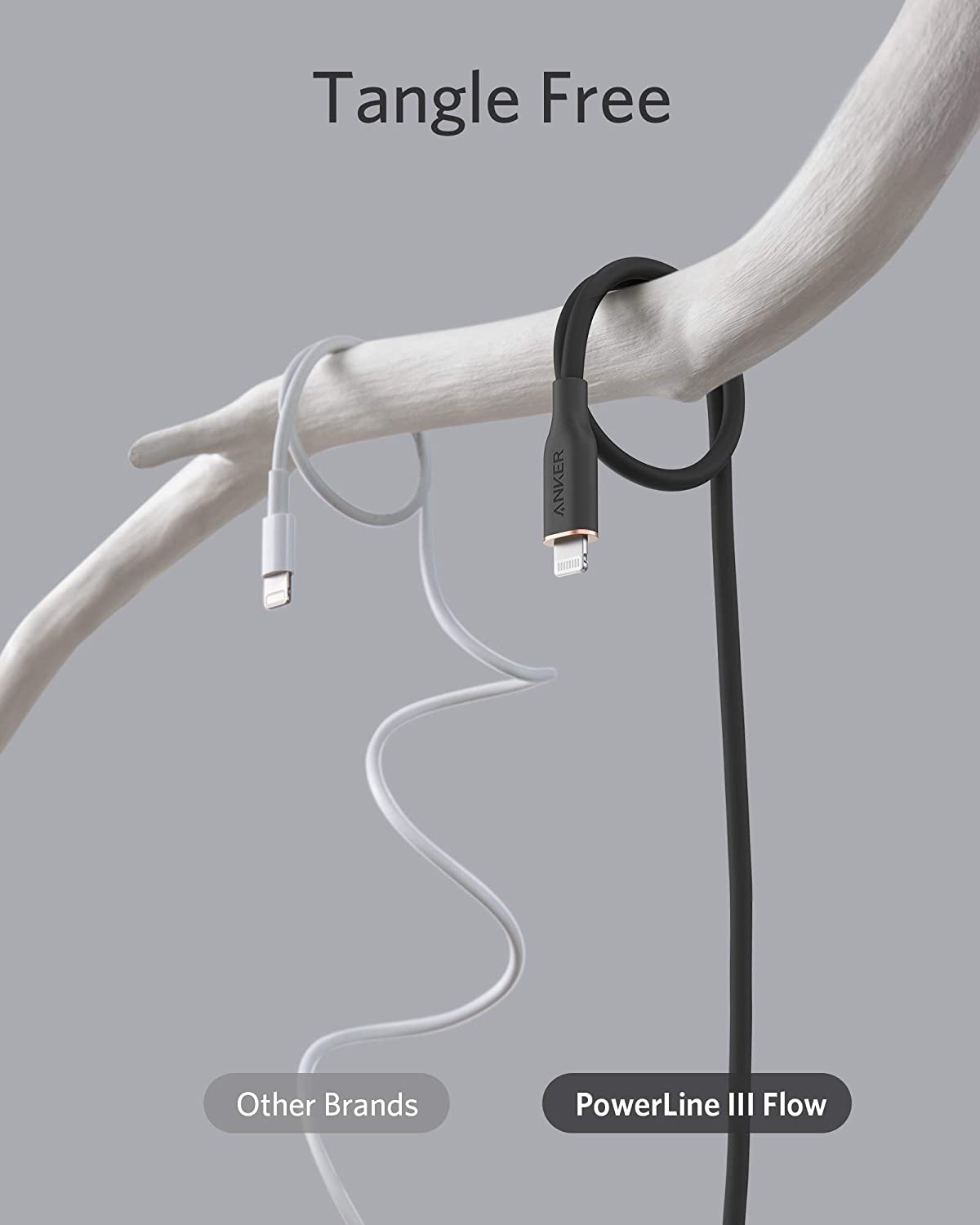 Anker 641 USB-C to Lightning Cable (Flow, 3 ft Silicone) - Image 3
