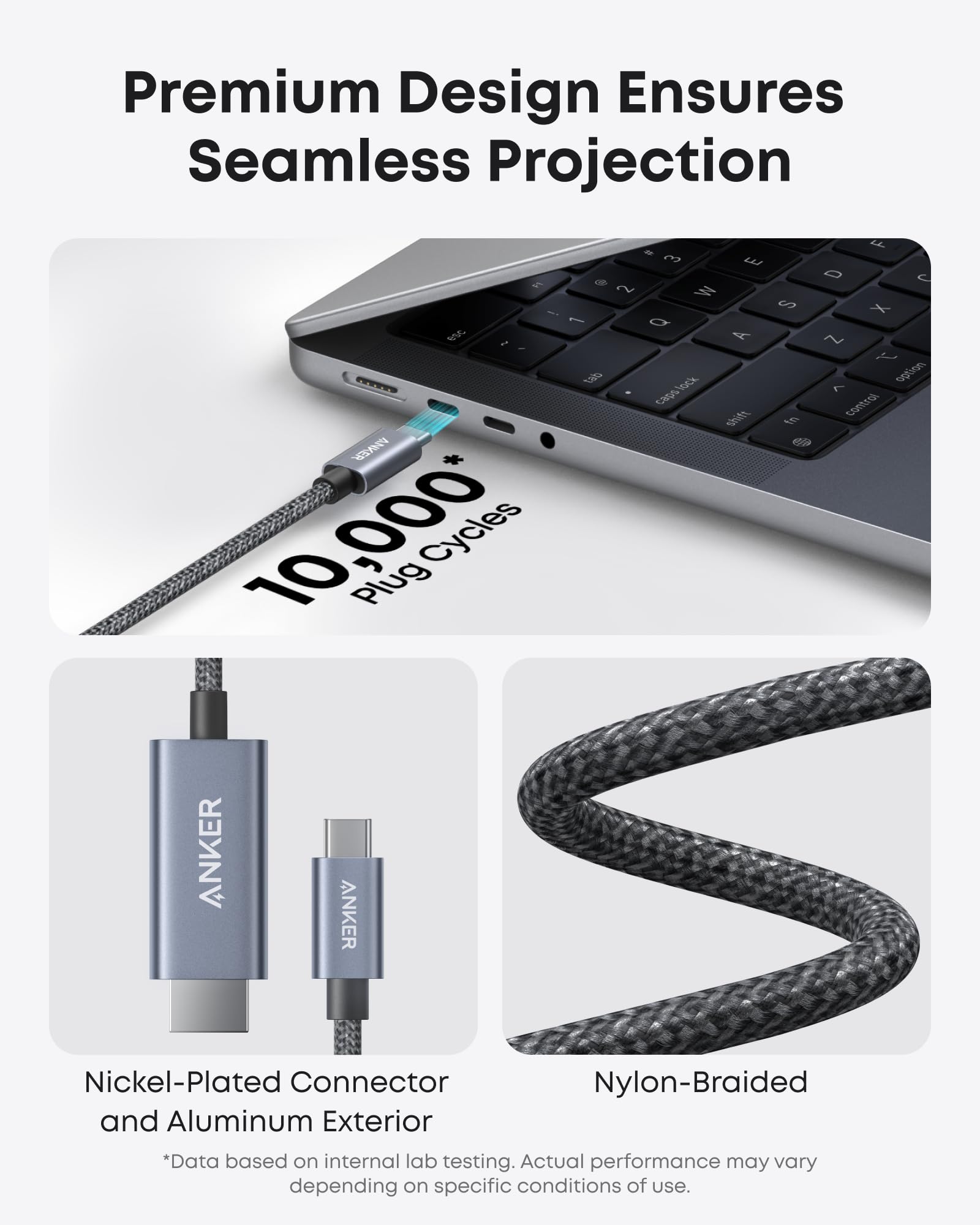 Anker Nano USB-C to HDMI Cable (6 ft, 4K, Braided) - Image 6