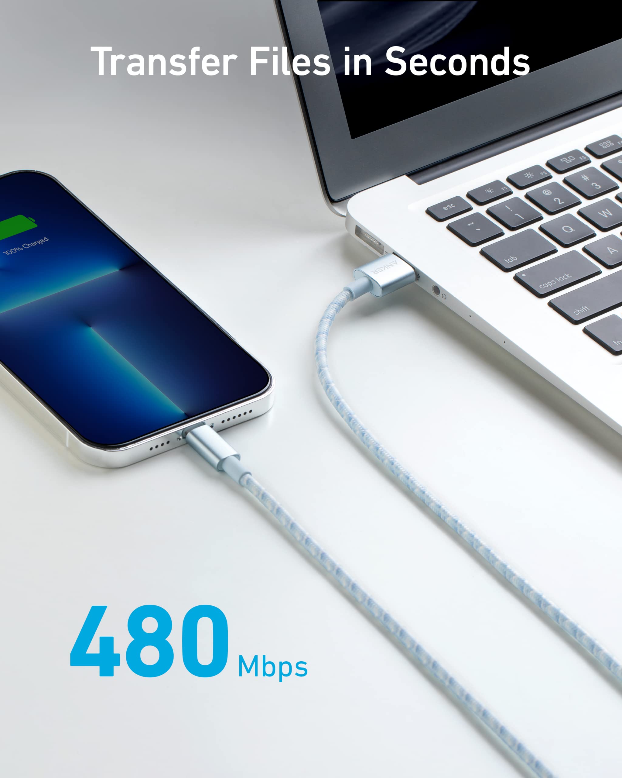 Anker 331 USB-A to Lightning Cable (Nylon) - Image 6
