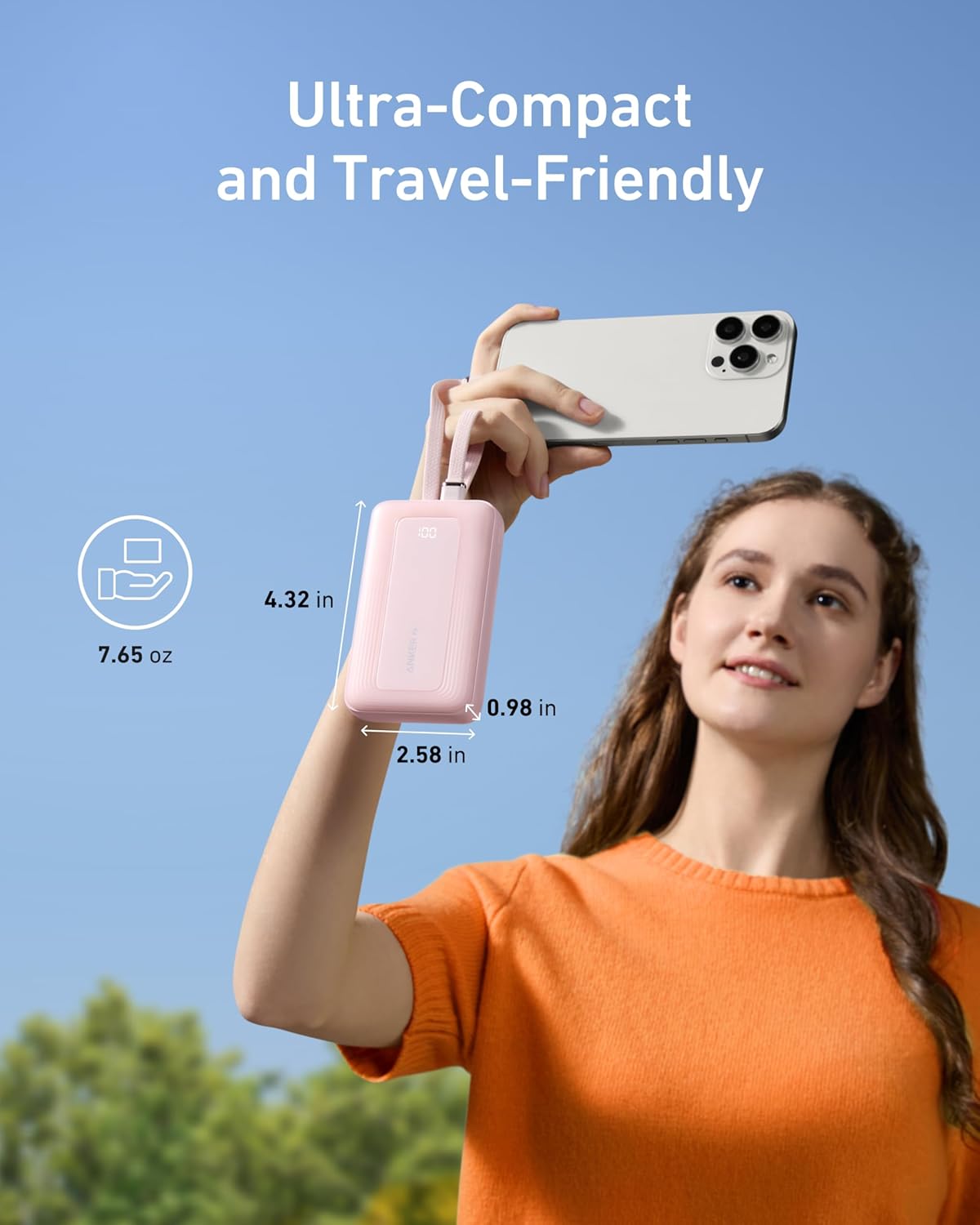 Anker Zolo Power Bank (10K, Built-In USB-C and Lightning Cable) - Image 4