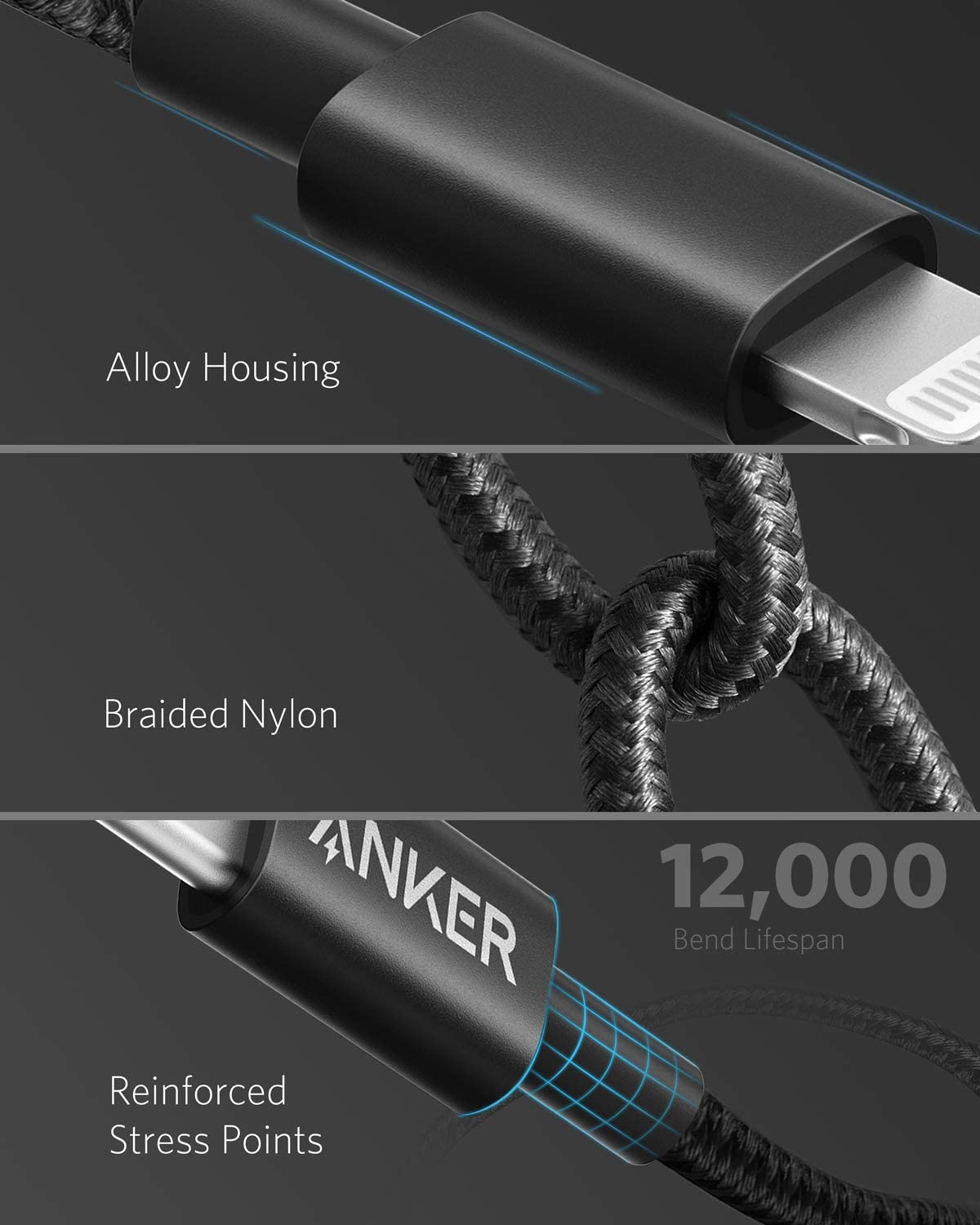 Anker 331 USB-C to Lightning Cable (Nylon) - Image 5