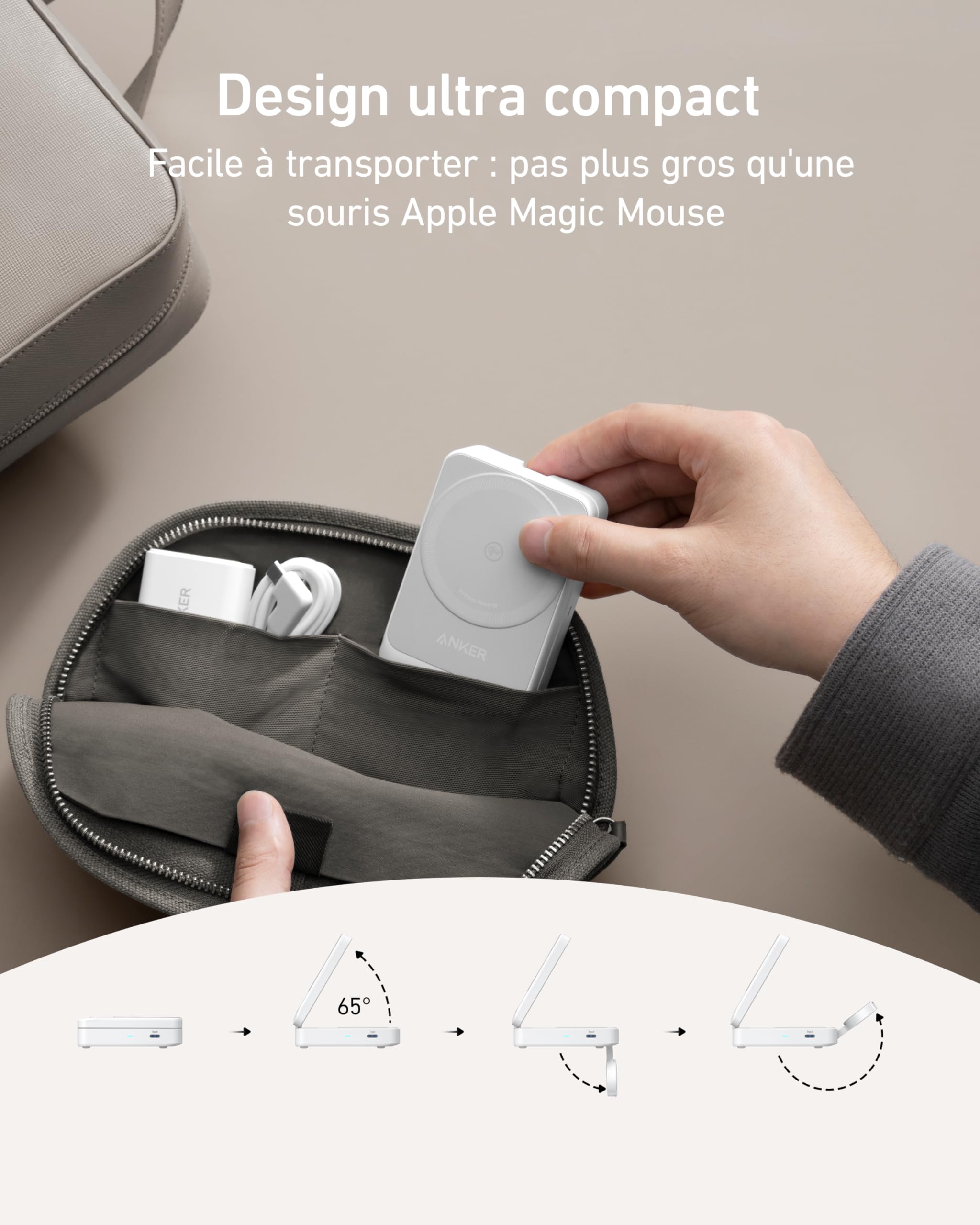 Anker station de recharge sans fil (pliable, 3-en-1) - Image 12