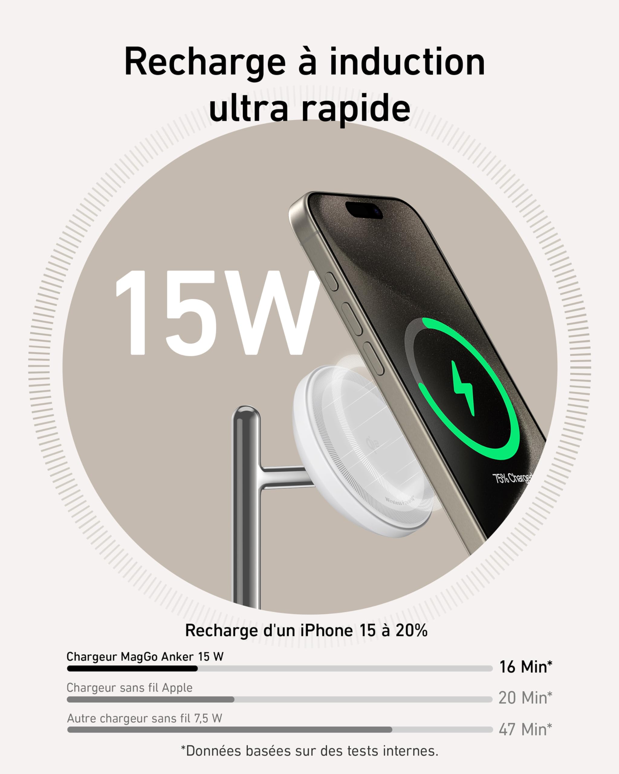 Anker station de recharge ?? induction MagGo (3-en-1, socle) - Image 2