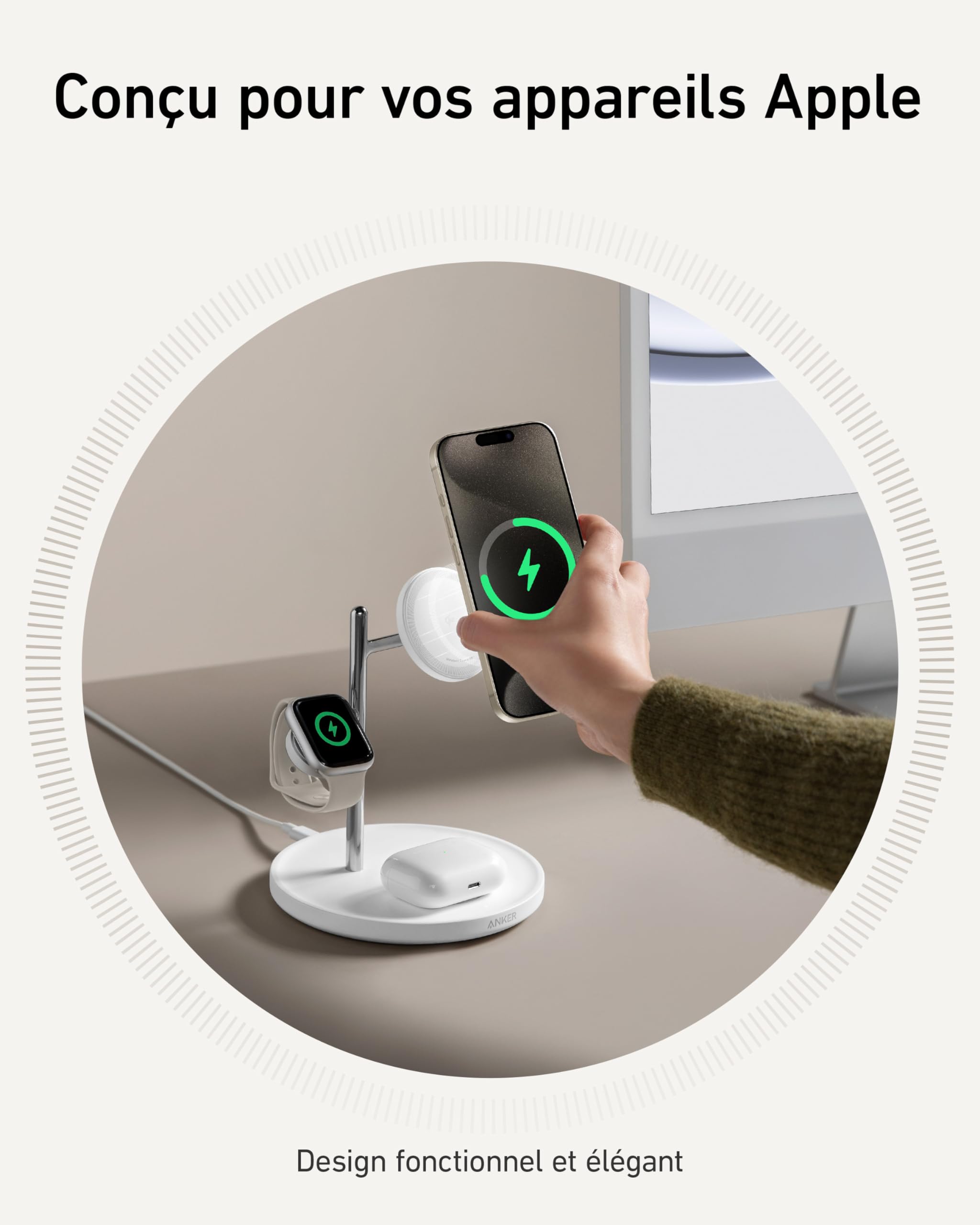 Anker station de recharge ?? induction MagGo (3-en-1, socle) - Image 6