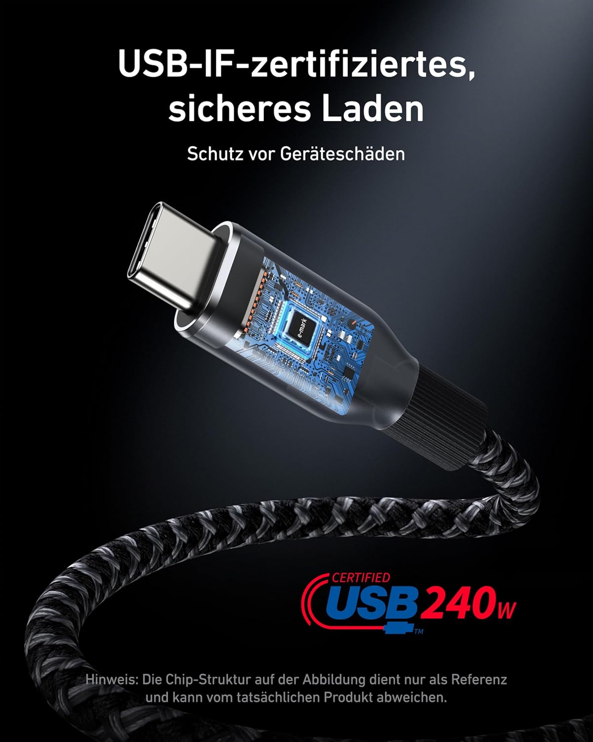Anker Prime Ladeger?t (160W, 3 Ports, GaNPrime) + Prime USB-C auf USB-C Kabel (0,9m, 240W, Upcycled-Flechtdesign) - Image 13