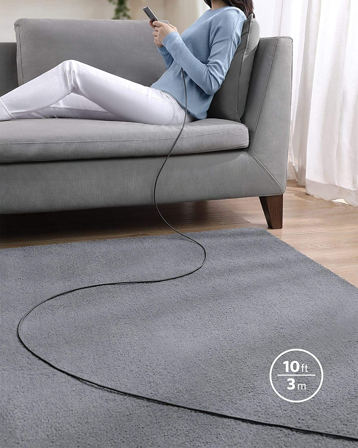 Anker New Nylon USB-C to USB-C 100W Cable (10 ft) - Image 7