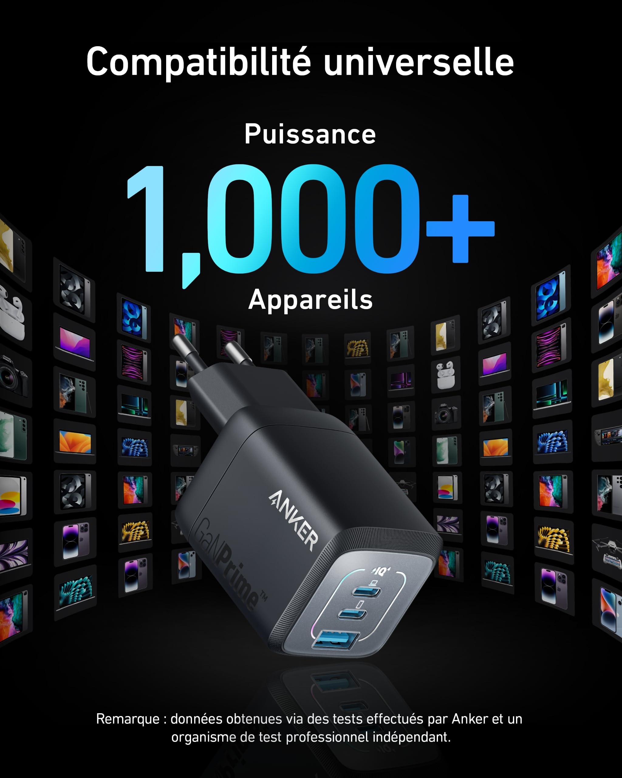 Anker chargeur rapide (3 ports) + Cable USB-C (240 W) - Image 7