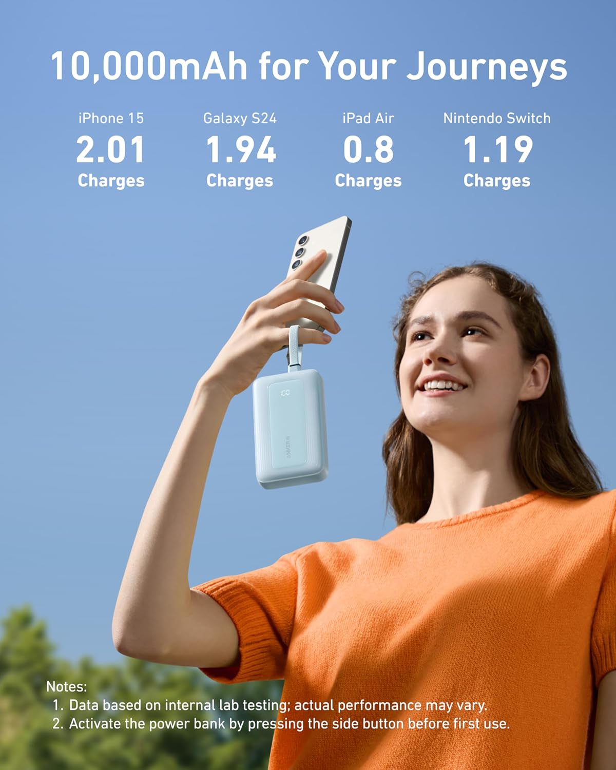 Anker Zolo Power Bank (10K, Built-In USB-C and Lightning Cable) - Image 5