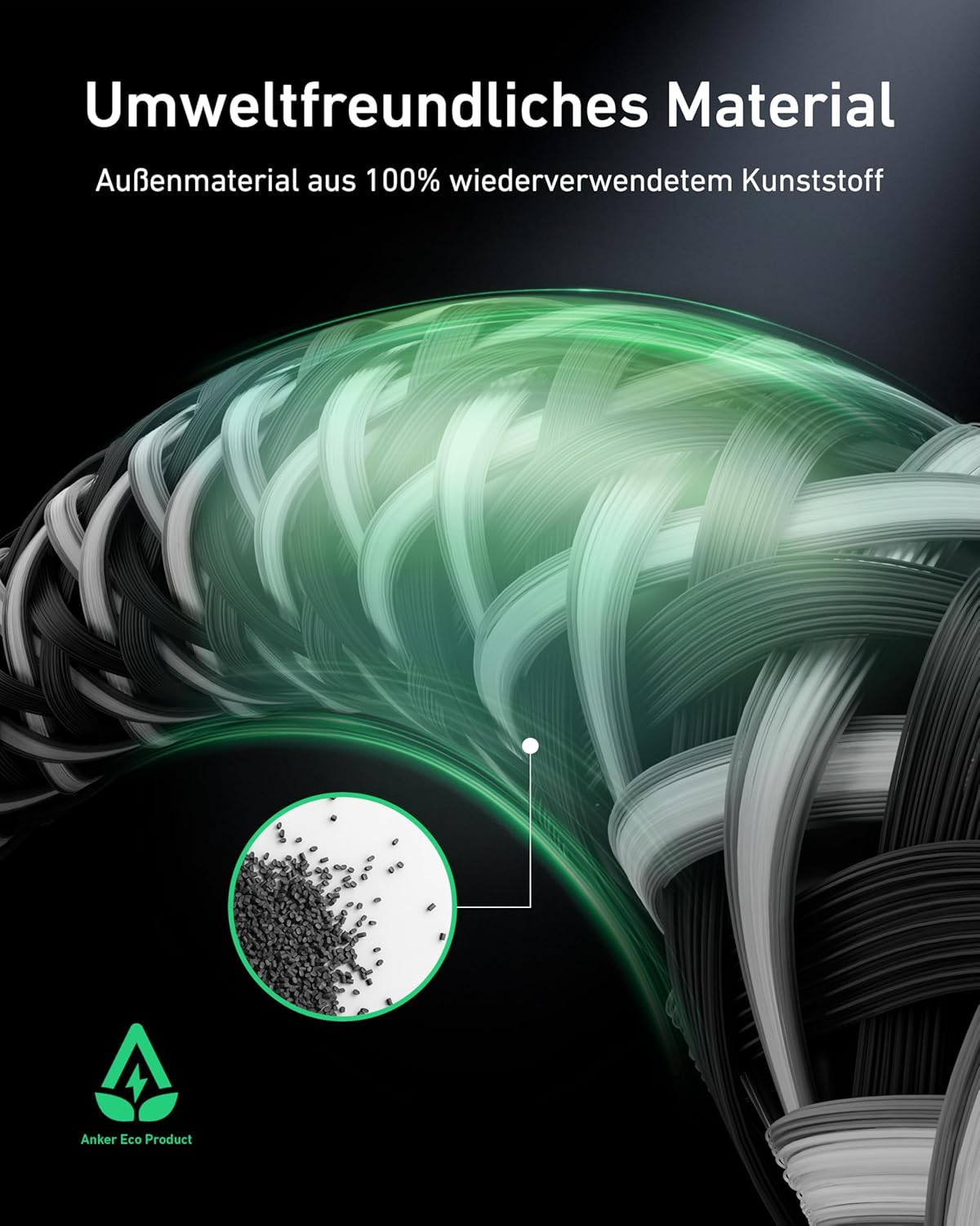 Anker Prime USB-C auf USB-C Kabel (240W, Upcycled-Flechtdesign, 1.8m)+ Prime USB-C auf USB-C Kabel (240W, Upcycled-Flechtdesign, 0.9m) - Image 4