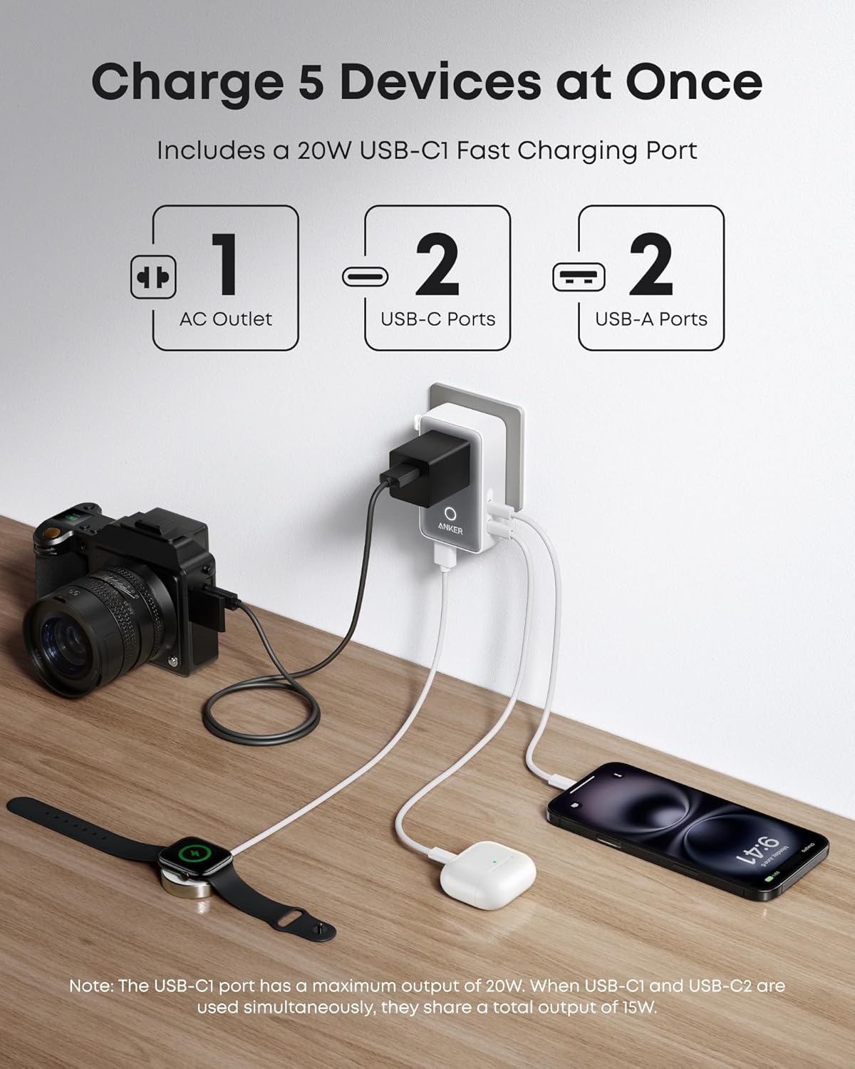 Anker Nano Travel Adapter (5-in-1, 20W, 1-Pack) - Image 9