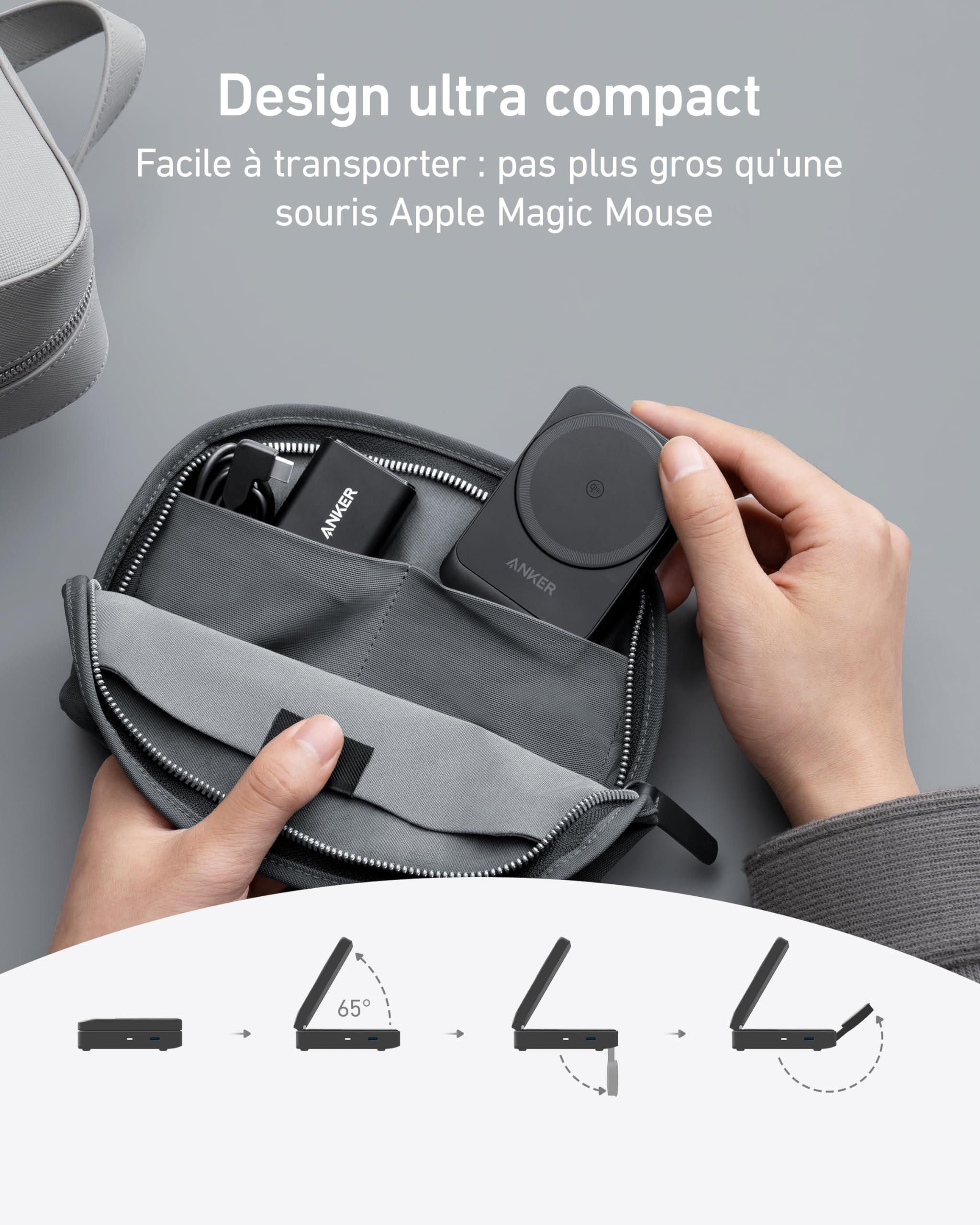 Anker station de recharge sans fil (pliable, 3-en-1) - Image 6