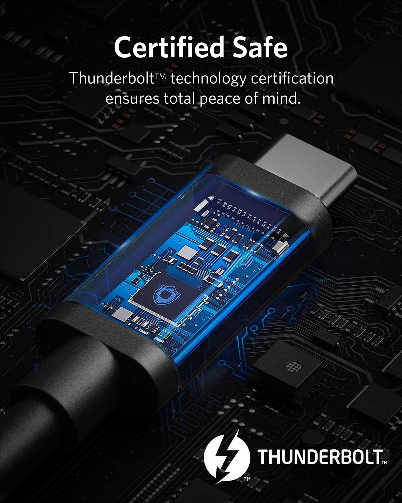 Anker Refurbished USB-C to USB-C Thunderbolt 4 100W Cable (2.3 ft) - Image 5