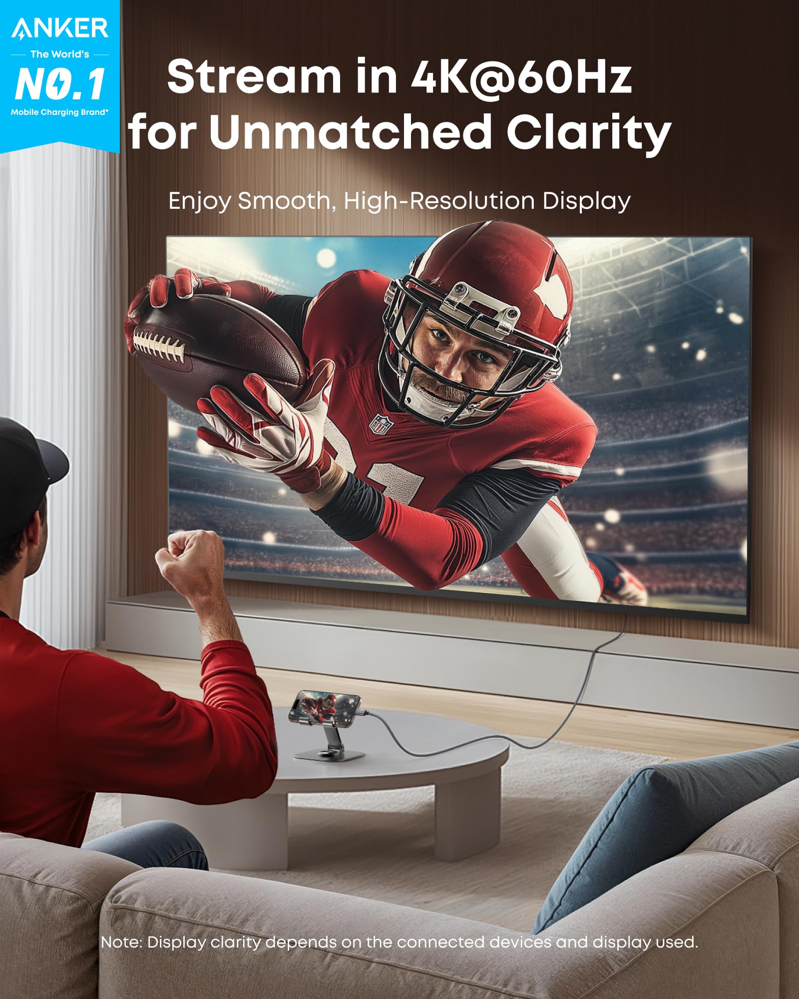 Anker Nano USB-C to HDMI Cable (6 ft, 4K, Braided) - Image 2