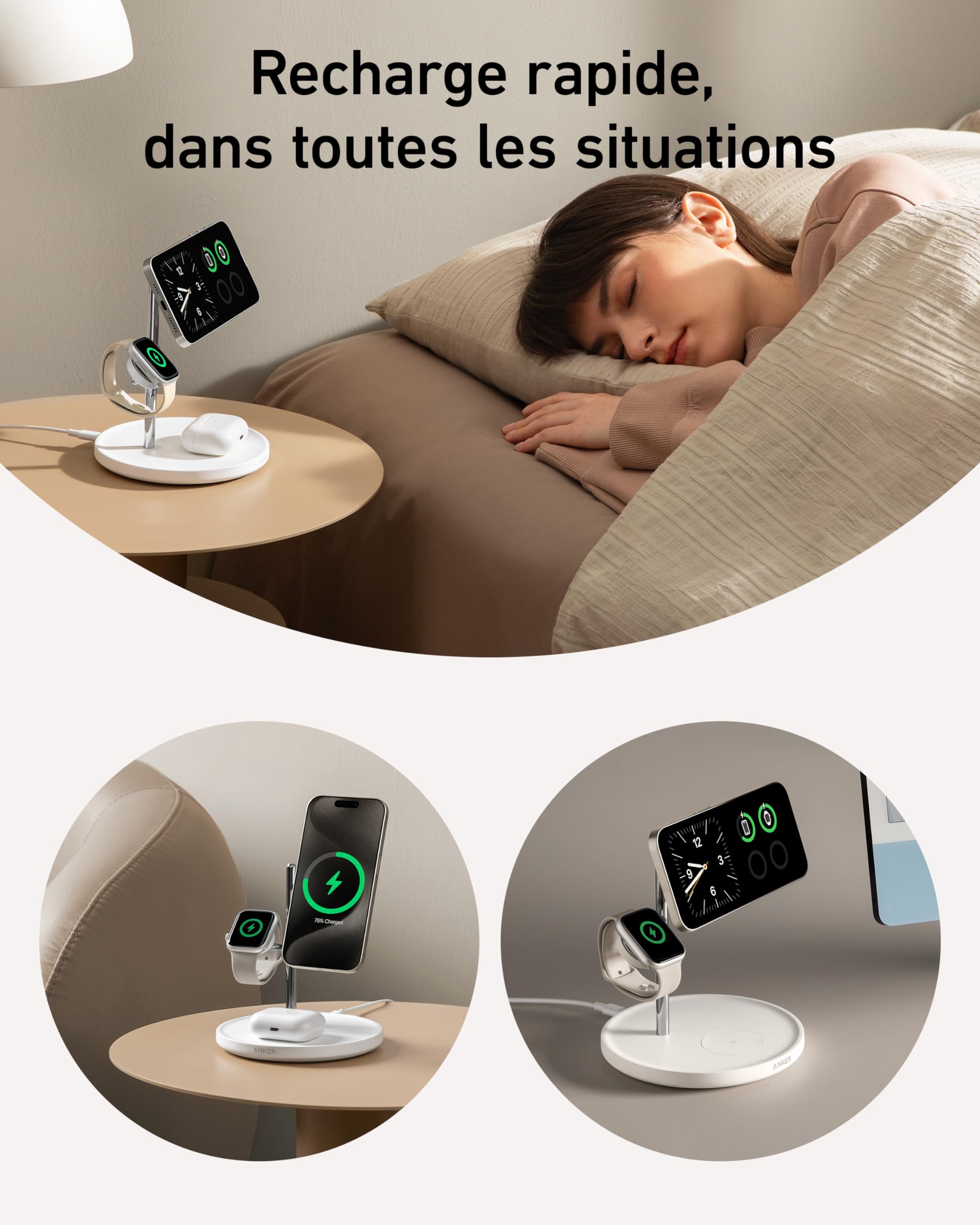 Anker station de recharge ?? induction MagGo (3-en-1, socle) - Image 5