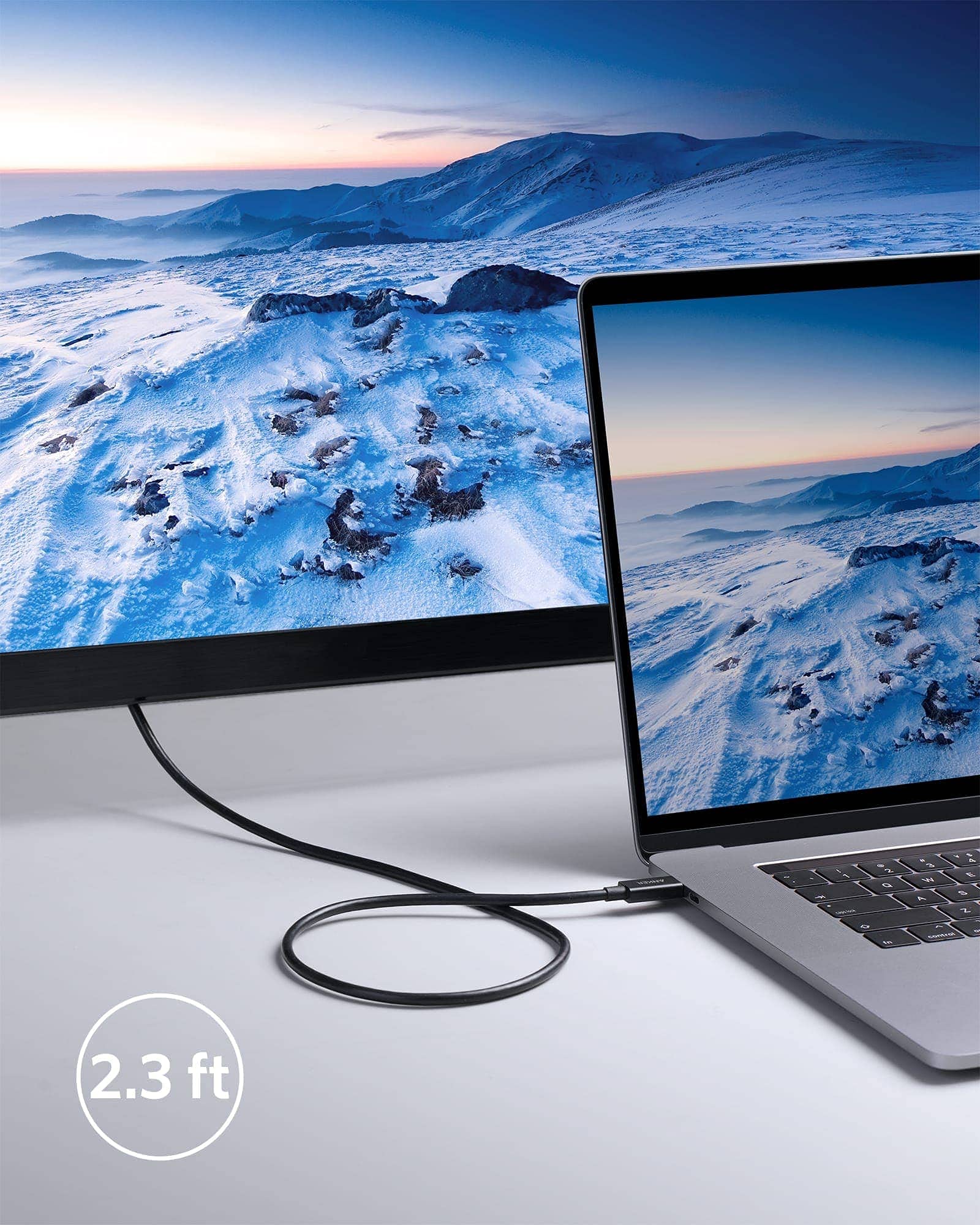 Anker Refurbished USB-C to USB-C Thunderbolt 4 100W Cable (2.3 ft) - Image 3