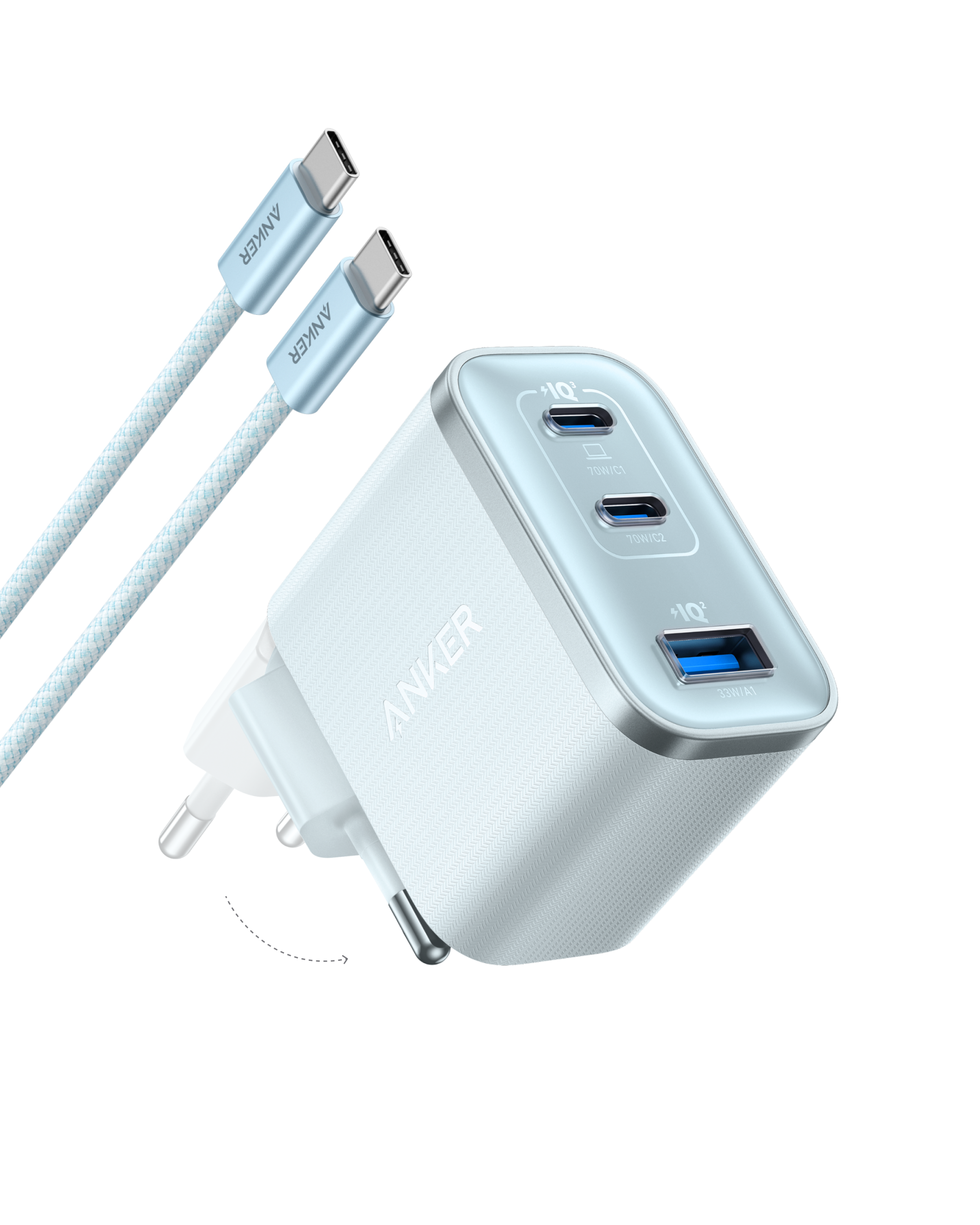 Anker Nano Charger (70W, 3 Ports) - Image 13