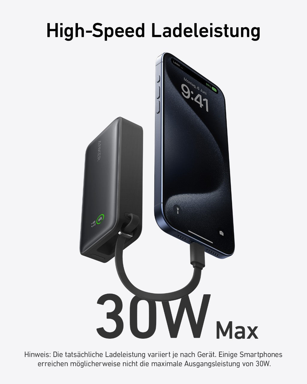 Anker Nano Powerbank + 641 USB-C auf Lightning Kabel (0,9m) - Image 3