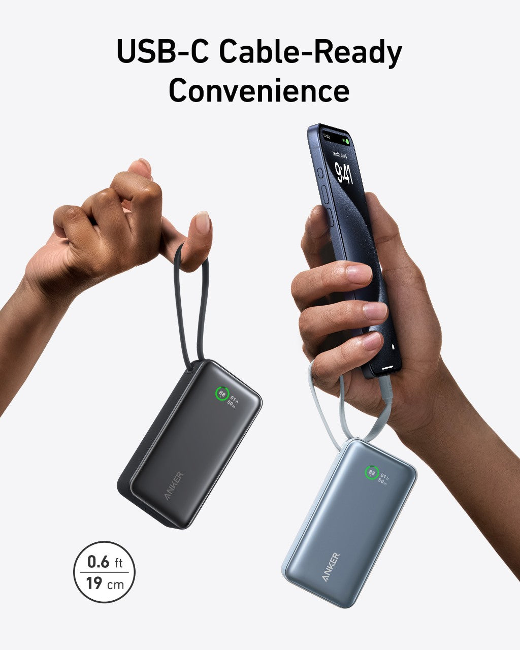 Anker Nano Power Bank (30W, Built-In USB-C Cable) | Customizable - Image 3