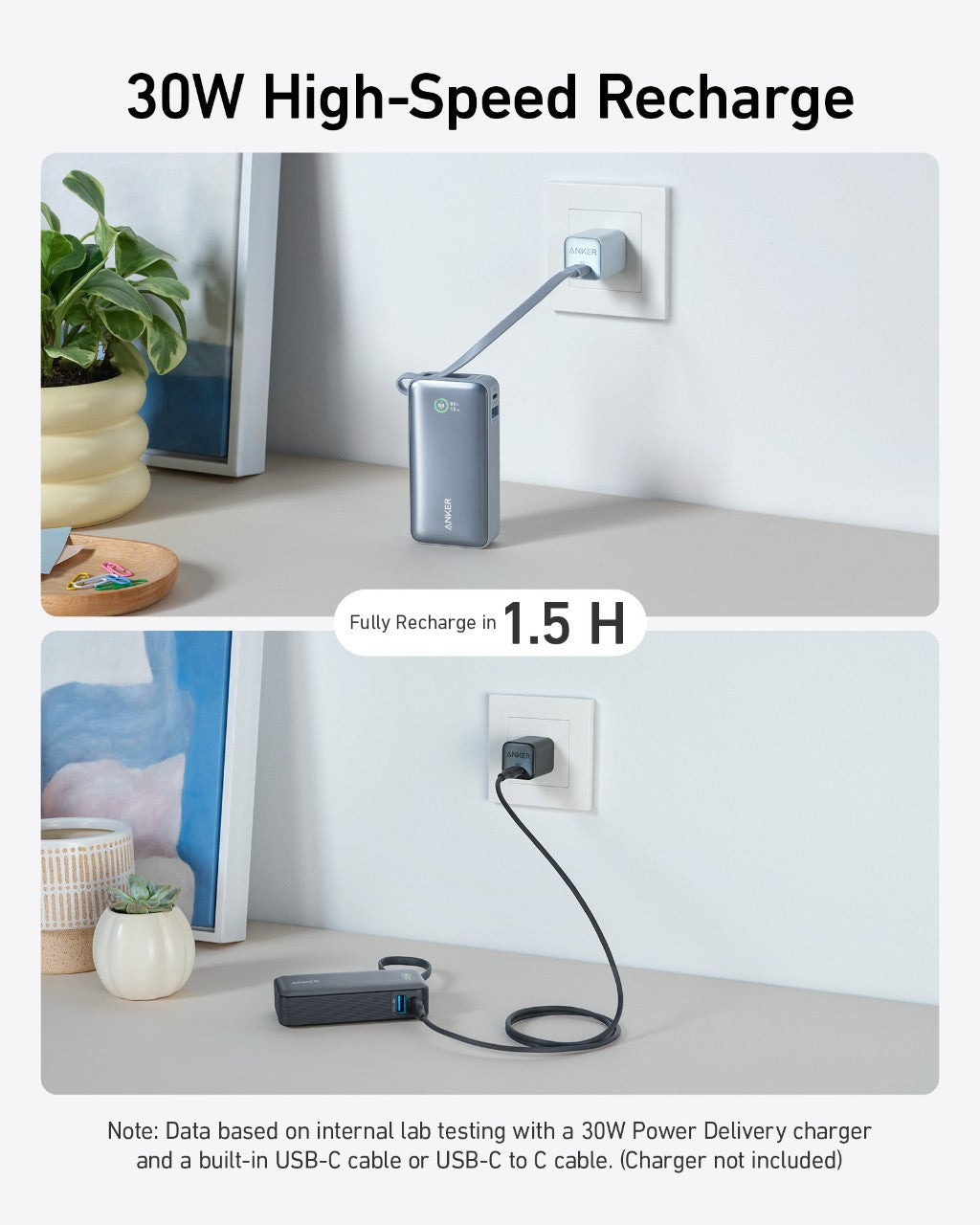 Anker Nano Power Bank (30W, Built-In USB-C Cable) | Customizable - Image 5