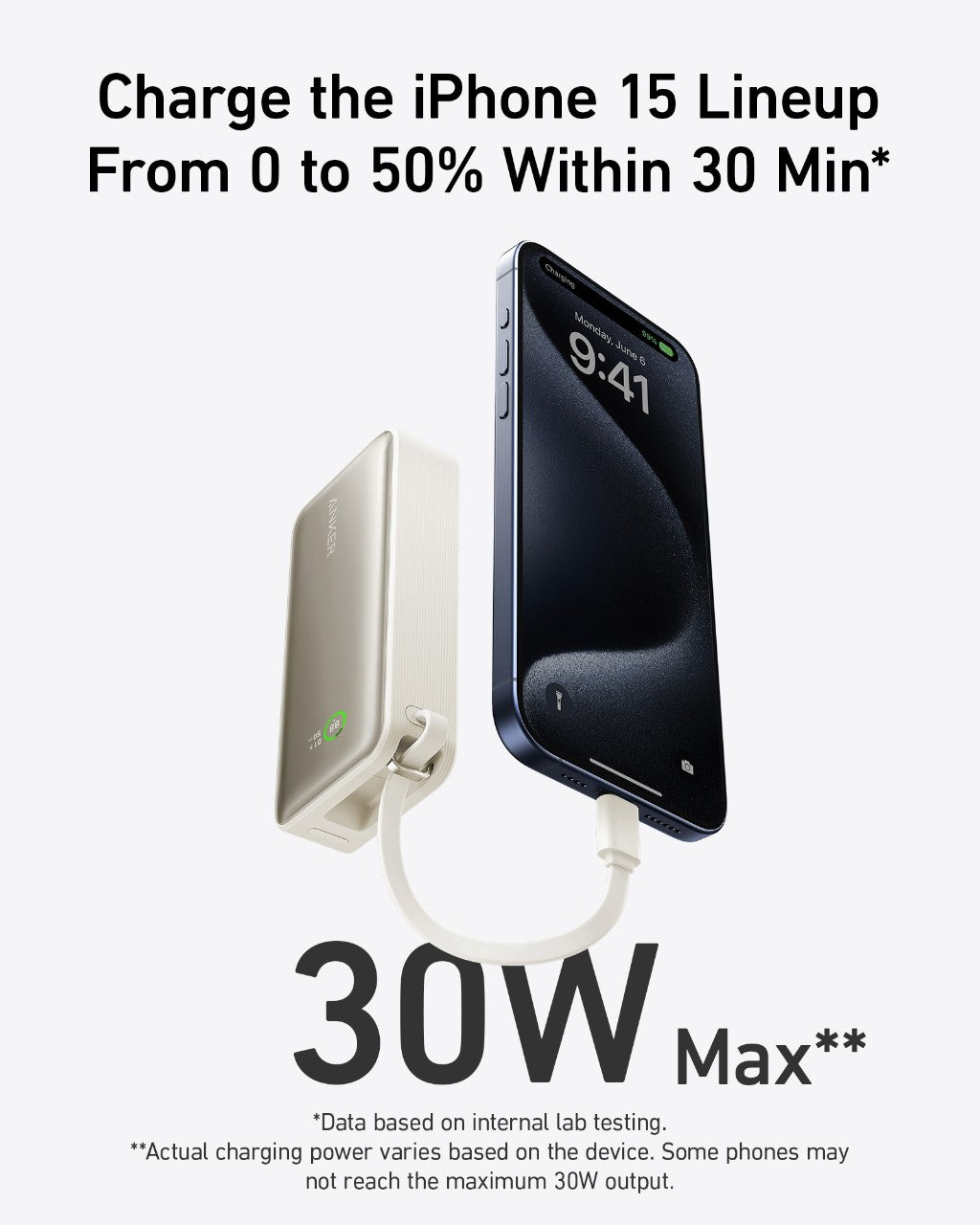 Anker Nano Power Bank (30W, Built-In USB-C Cable) | Customizable - Image 8