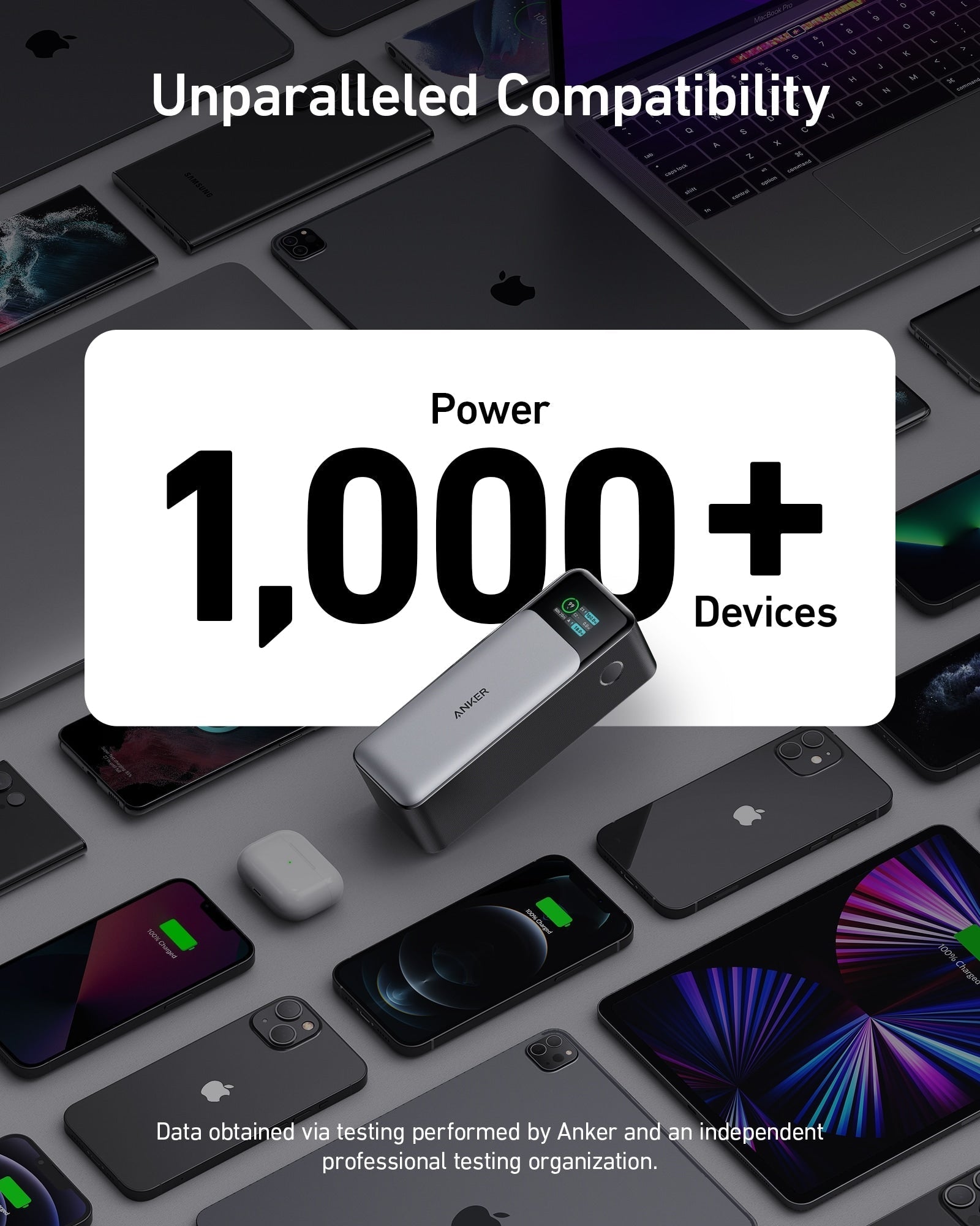 Anker 737 Power Bank (24,000mAh, 140W, 3-Port) and Prime USB-C to USB-C Cable (240W, Upcycled-Braided, 182cm) - Image 6