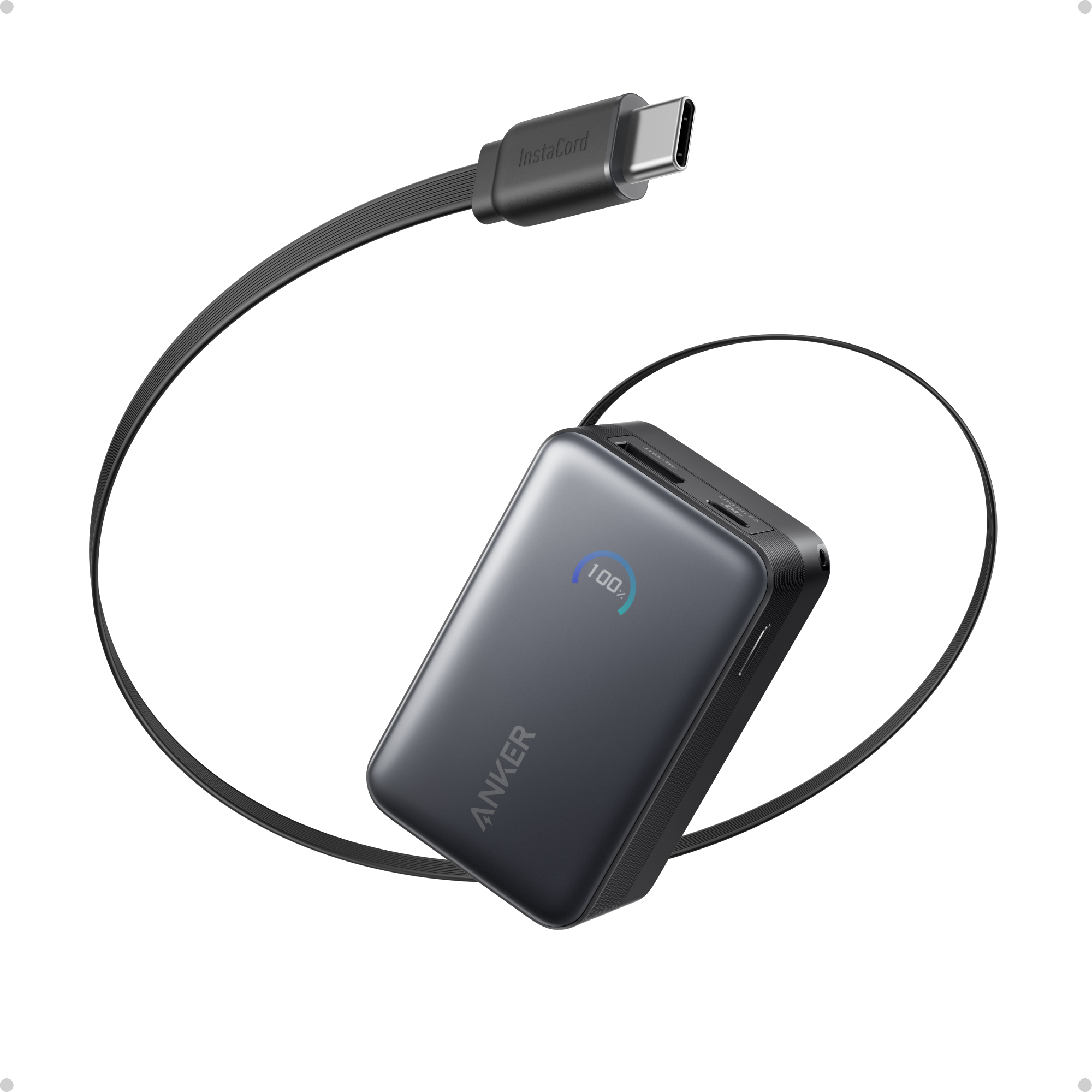 Anker Nano Power Bank (10K, 45W, Built-In Retractable USB-C Cable) + Prime 100W GaN Charger (3 Ports) - Image 2