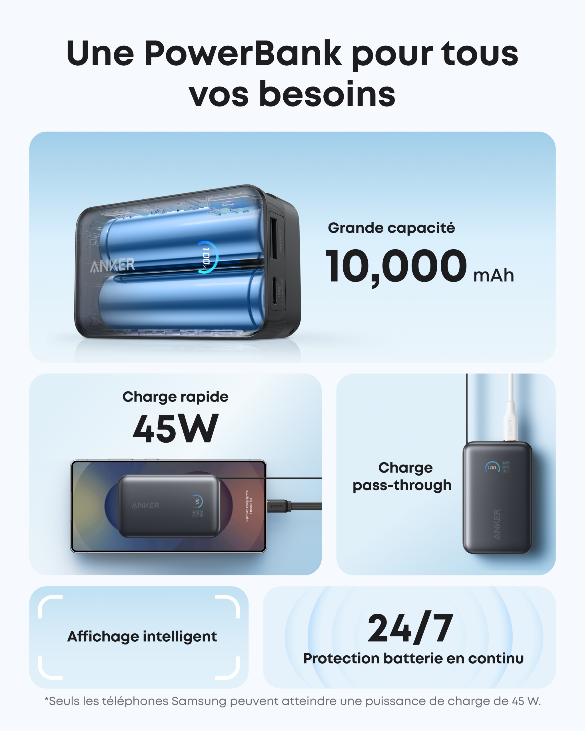 Anker Batterie externe Nano (10K, 45 W) + Motion + | Enceinte Bluetooth puissante - Image 4