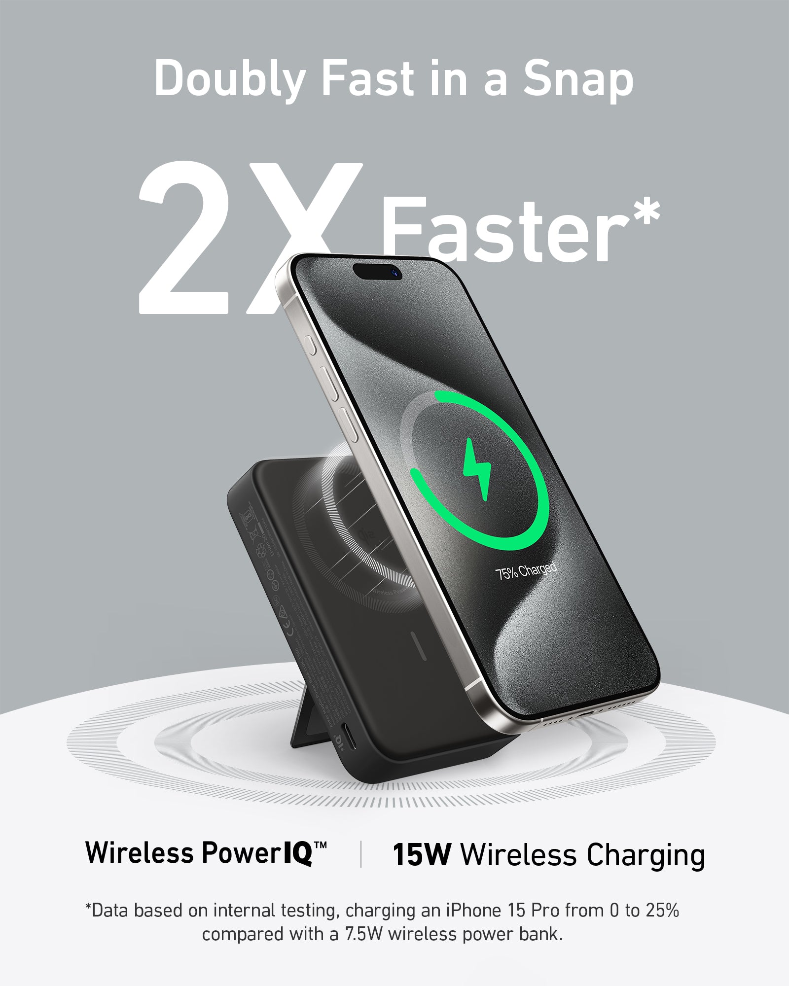 Anker MagGo Power Bank (10K, Built-in Stand & Smart Display) - Image 11